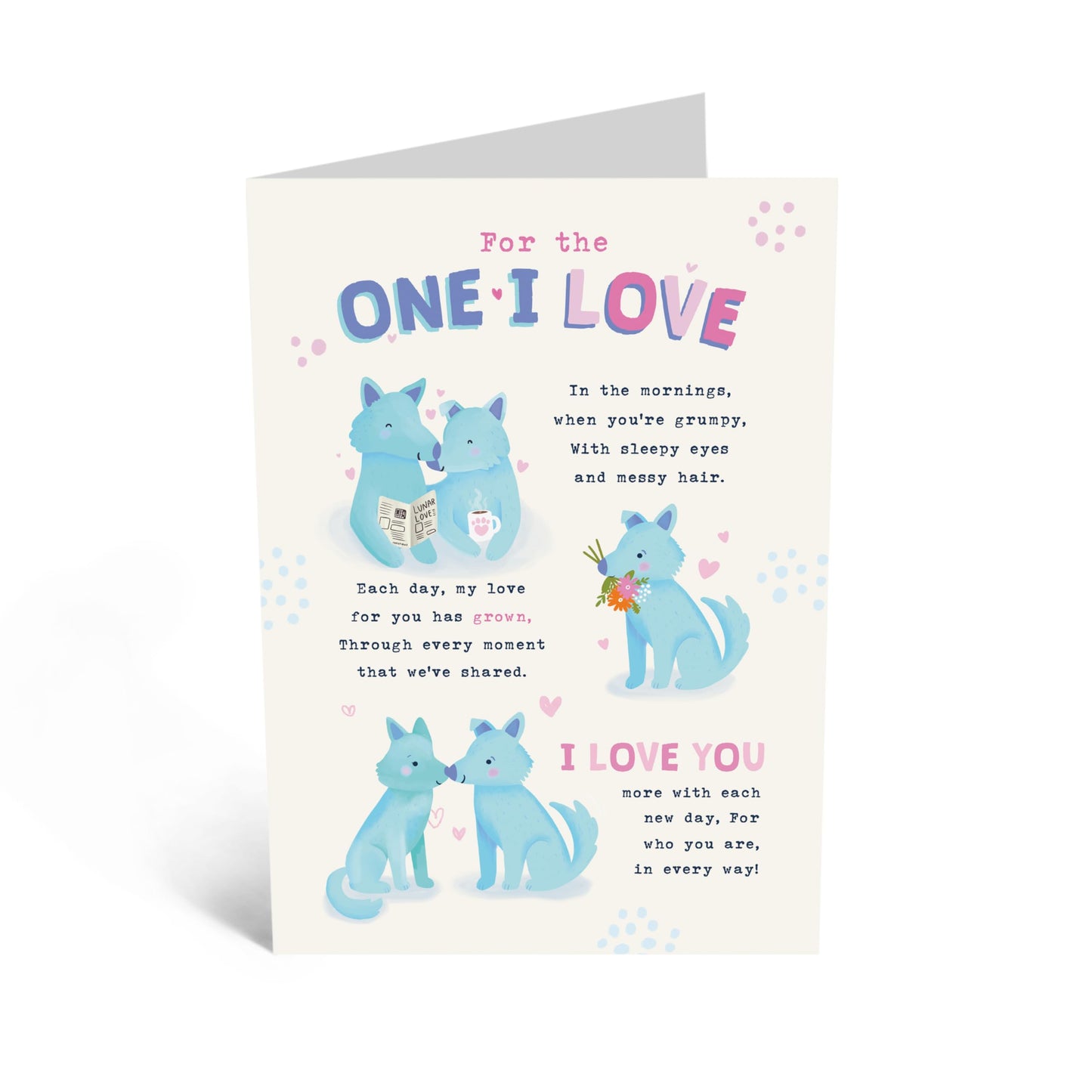 Elegant Greeting Card - 'WOLVES LOVE POEM' - Ideal for Romantic Occasions with a Touch of Natures Majesty - Perfect for Expressing Deep Feelings with a Poetic Flair - Comes with Stickers by Central 23