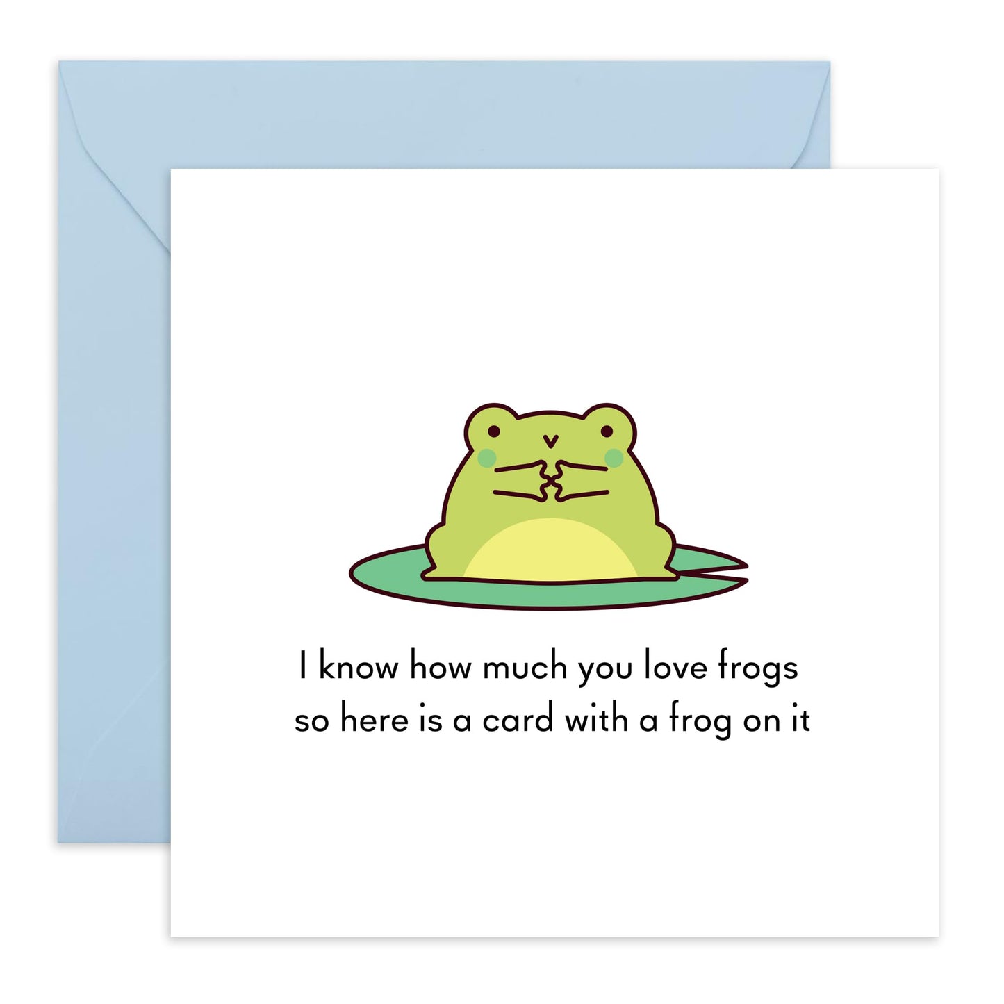 Greeting Card for Frog Fans - 'How Much You Love Frogs' - Gifts for Him, Her, Friends, Brother, Sister, Colleagues - I Thought Of You - Comes with Fun Stickers
