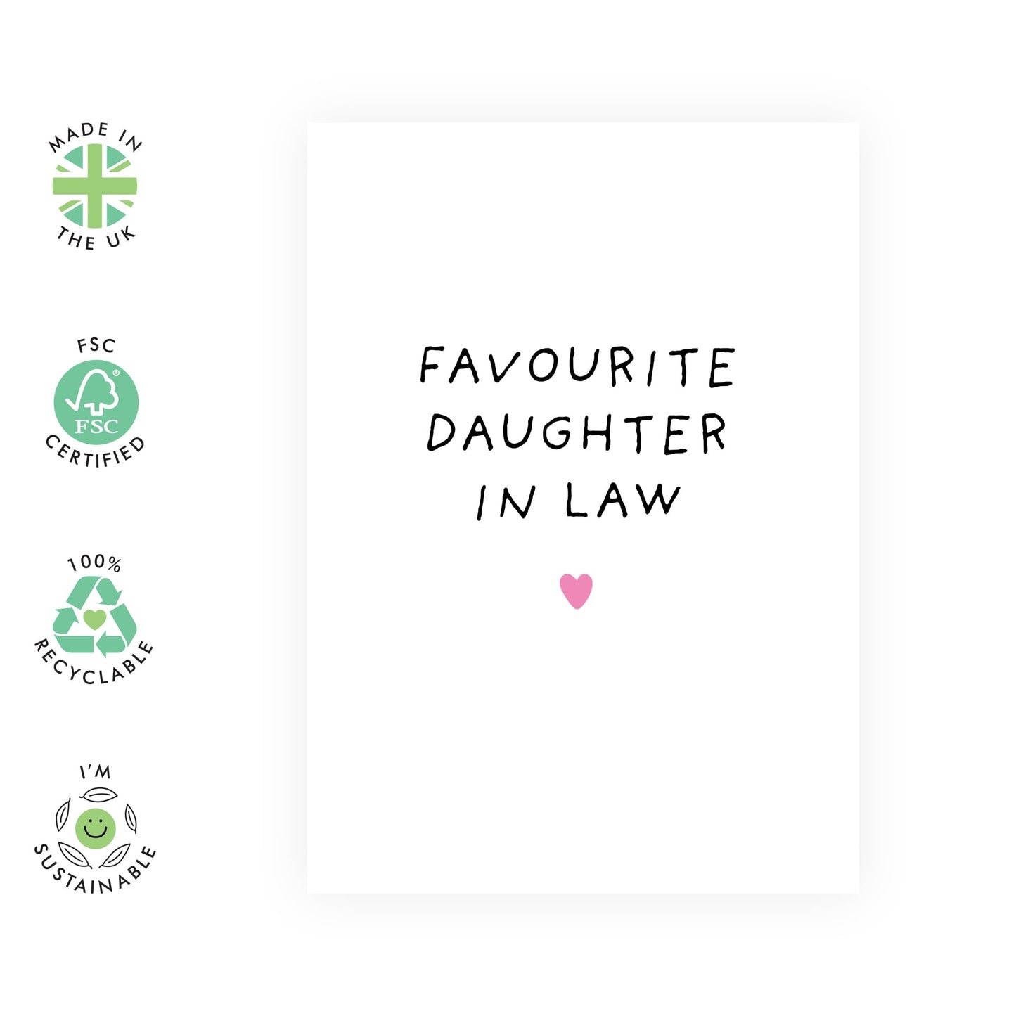 Daughter In Law Birthday Card - To My Favourite Daughter-in-law - Congratulations Well Done Good Luck Greeting Cards For Women - Daughter In Law Mother's Day Card - Comes With Stickers By Central 23