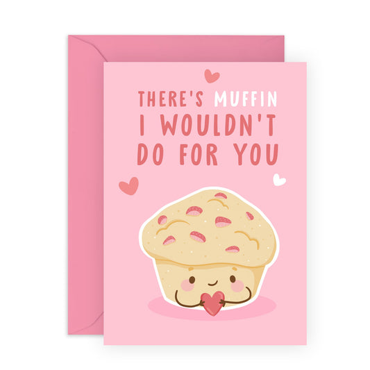 Anniversary Card For Wife - Muffin I Wouldnt Do For You - - Wedding Anniversary Card For Mum - Birthday Card - Gift For Women - Comes With Stickers - By Central 23