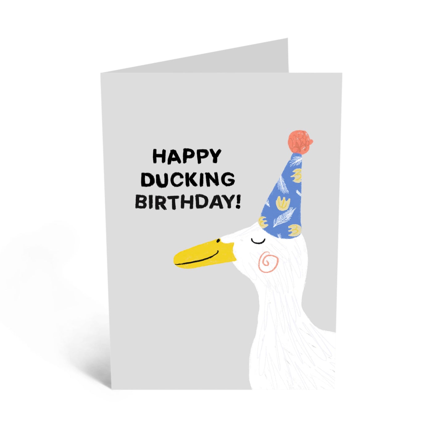 Funny Birthday Card - 'HAPPY DUCKING BIRTHDAY' - For Boyfriend Girlfriend Wife Husband Best Friend Friend Fiancé - Cute Animal Humor - Comes with Fun Stickers By Central 23