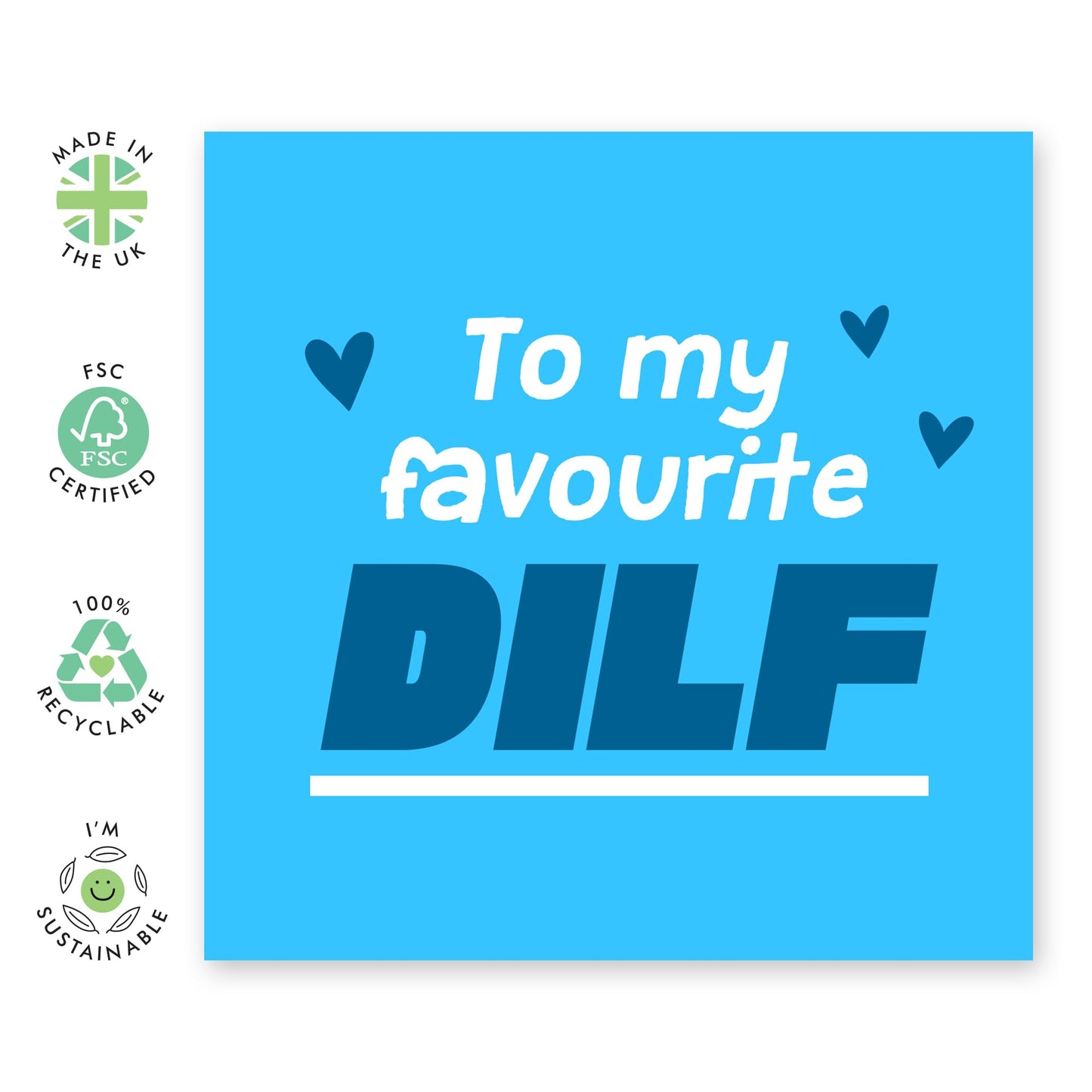 Husband Birthday Cards - Favourite D*lf - Naughty Wedding Anniversary Card For Husband - Rude Valentines Day Card For Partner Couple Fiance - Comes With Stickers - By Central 23