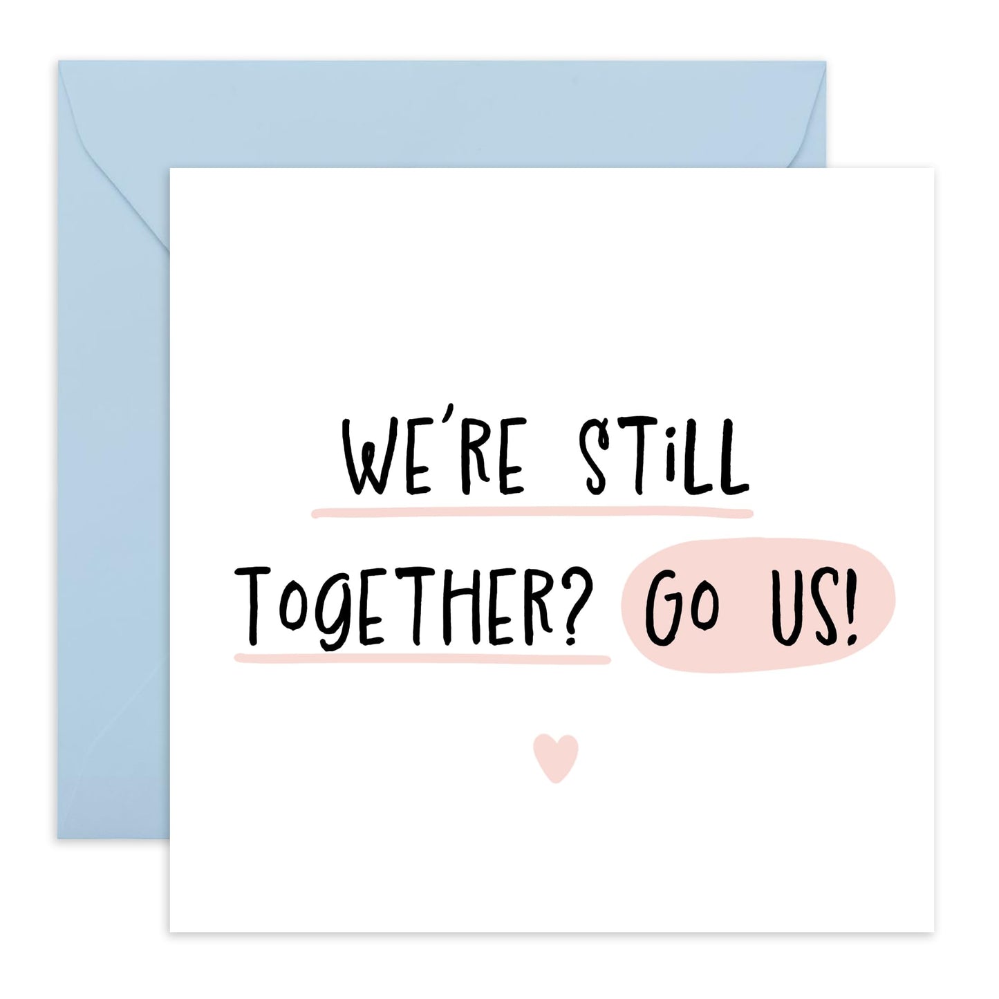 Wedding Anniversary Cards For Husband Wife - We're Still Together? - Cute Anniversary Card For Him Her - Gifts For Boyfriend Girlfriend Partner Couple - Comes With Stickers - By Central 23