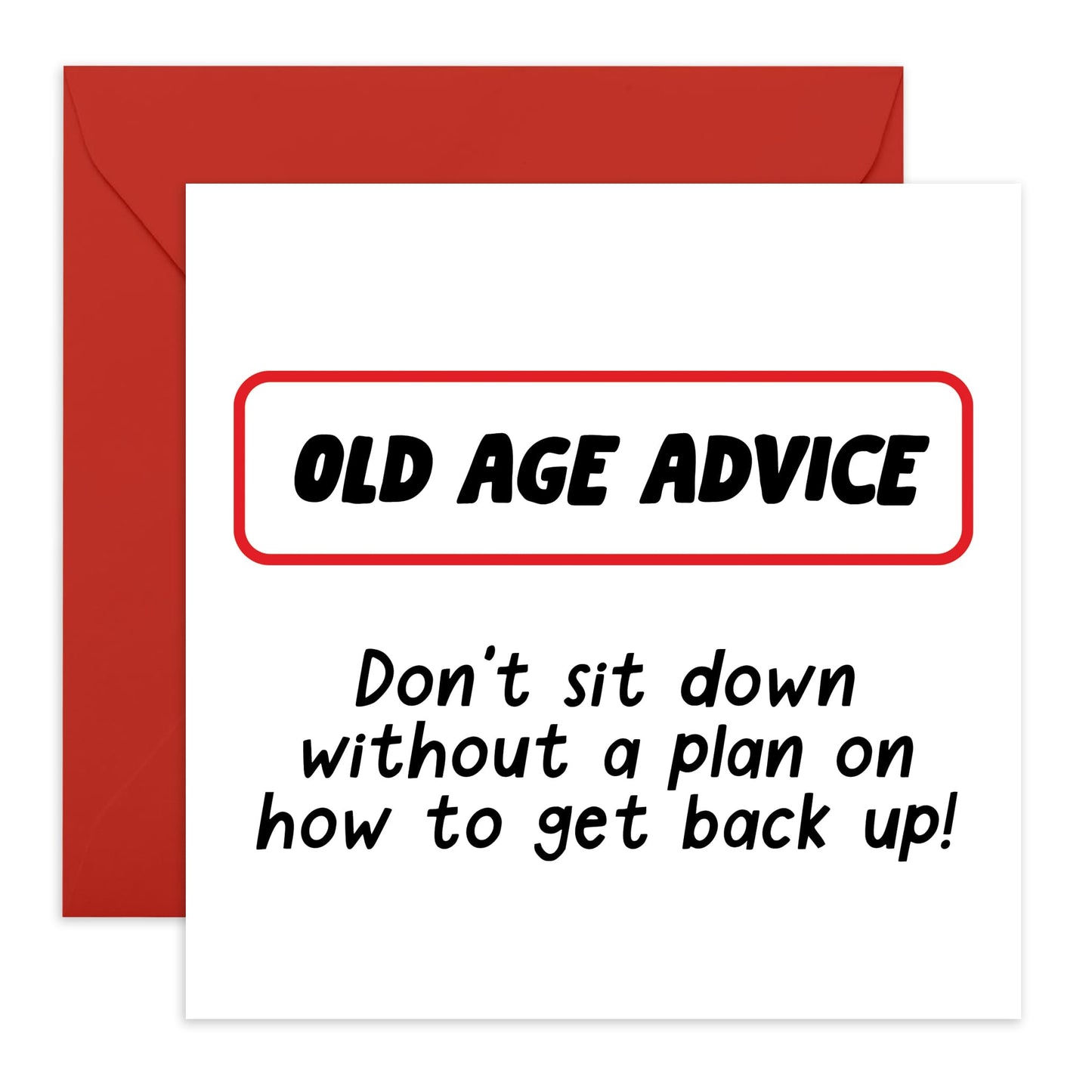 Funny Birthday Cards from Mum Dad - Old Age Advice - Gifts for Daughter, Son, Her, Him, Women, Men, Friends, Sister, Brother from Parents - Jokes & Humor - Mothers Day Card -Comes With Fun Stickers