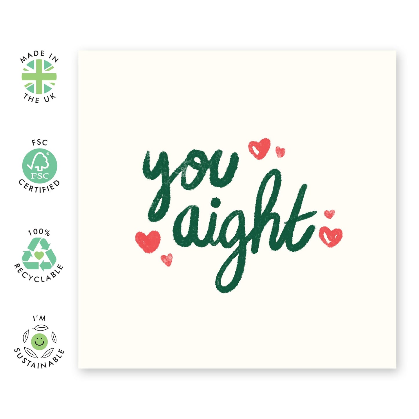 Valentines Card For Girlfriend Boyfriend Partner - You Aight Hearts - Wedding Anniversary Card For Husband Wife - Romantic Anniversary Card For Him - Comes With Fun Stickers By Central 23