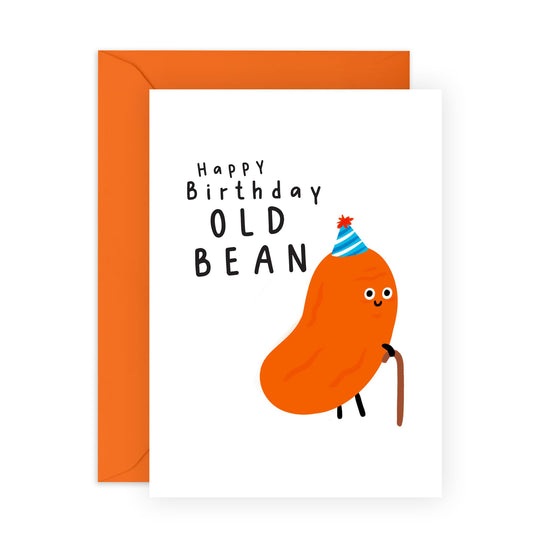 Happy Birthday Card For Dad - Old Bean - Cheeky Birthday Cards For Men Women - Humour Banter - Gifts For Mum Nan Grandma Grandad - Comes With Fun Stickers By Central 23