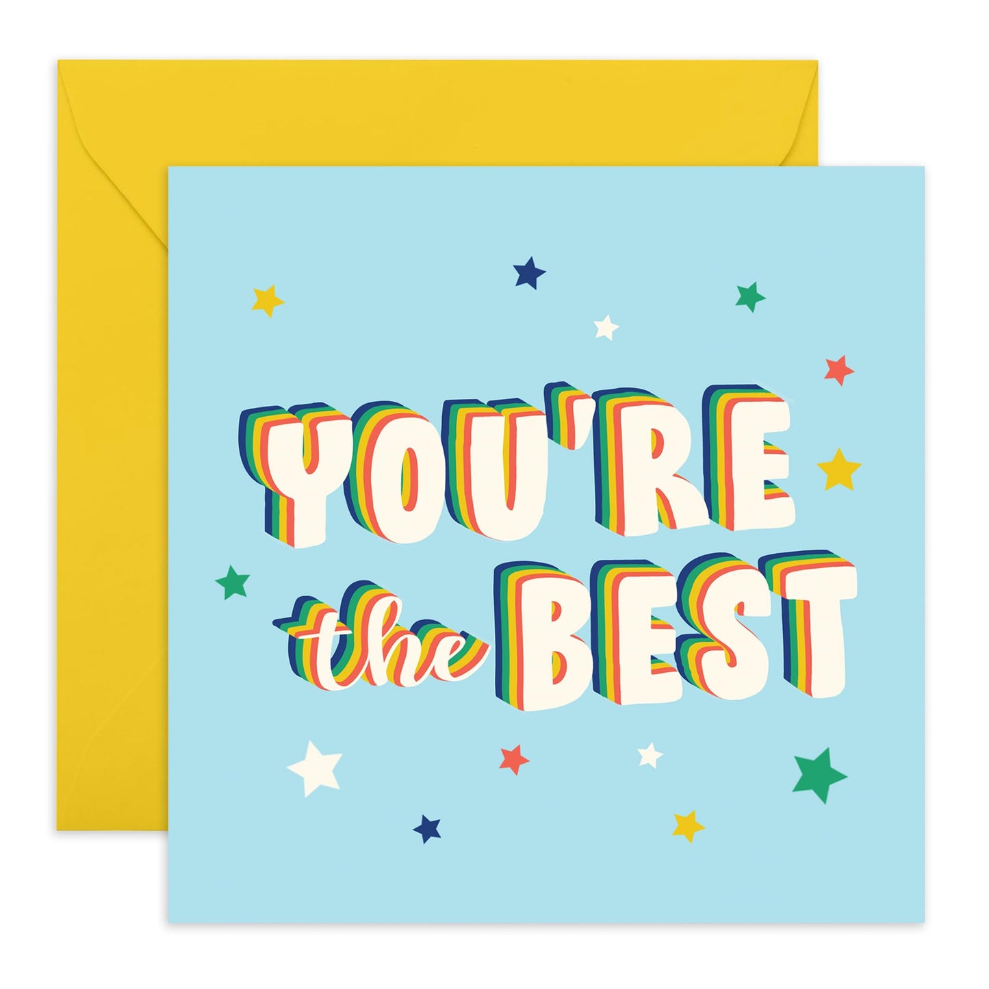 Happy Birthday Card Girls And Boys - You're The Best - Party - Sweet Greeting Cards For Nephew Niece Him Her - Birthday Card For Son Daughter - Comes With Stickers By Central
