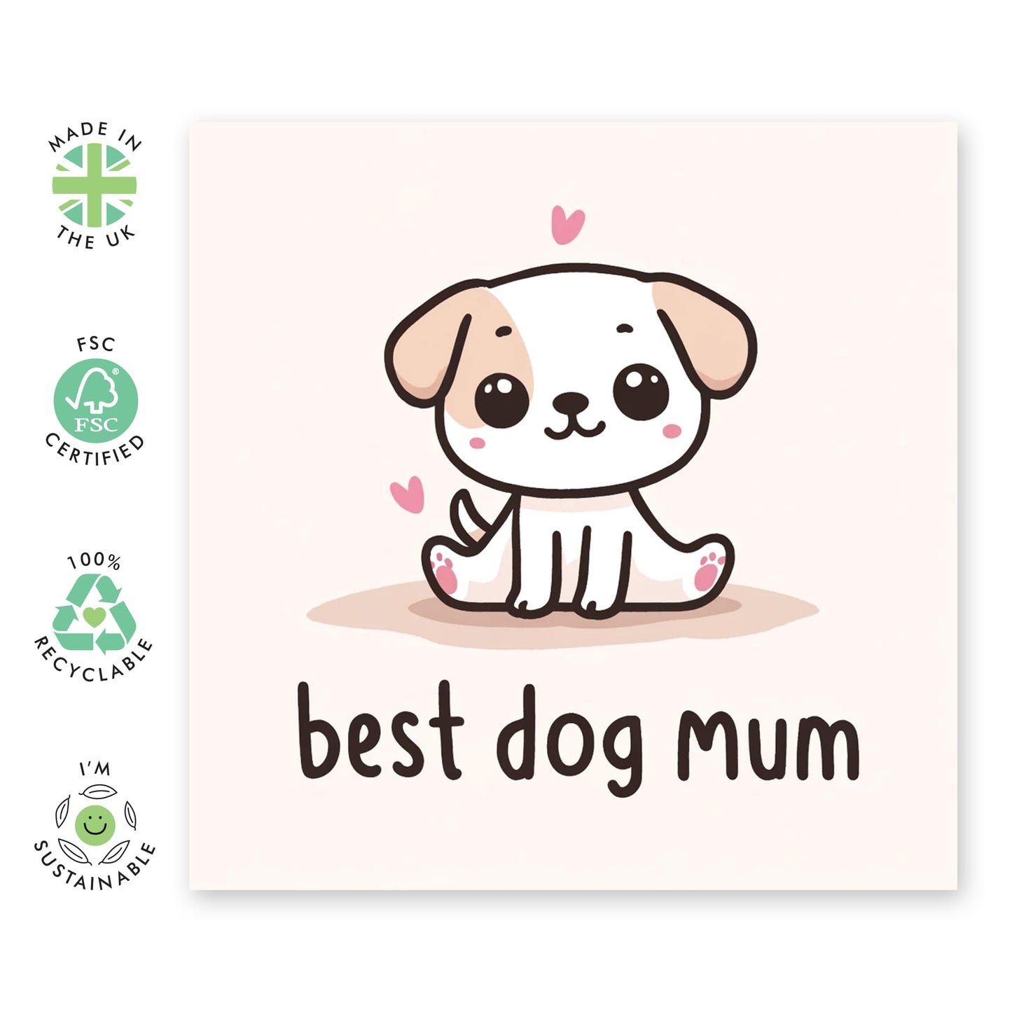 Dog Birthday Card - Best Dog Mum - Birthday Cards For Women - Mothers Day Card - Gift For Fur Parents Dog Mum - Greeting Cards From Pet - Comes With Stickers By Central 23