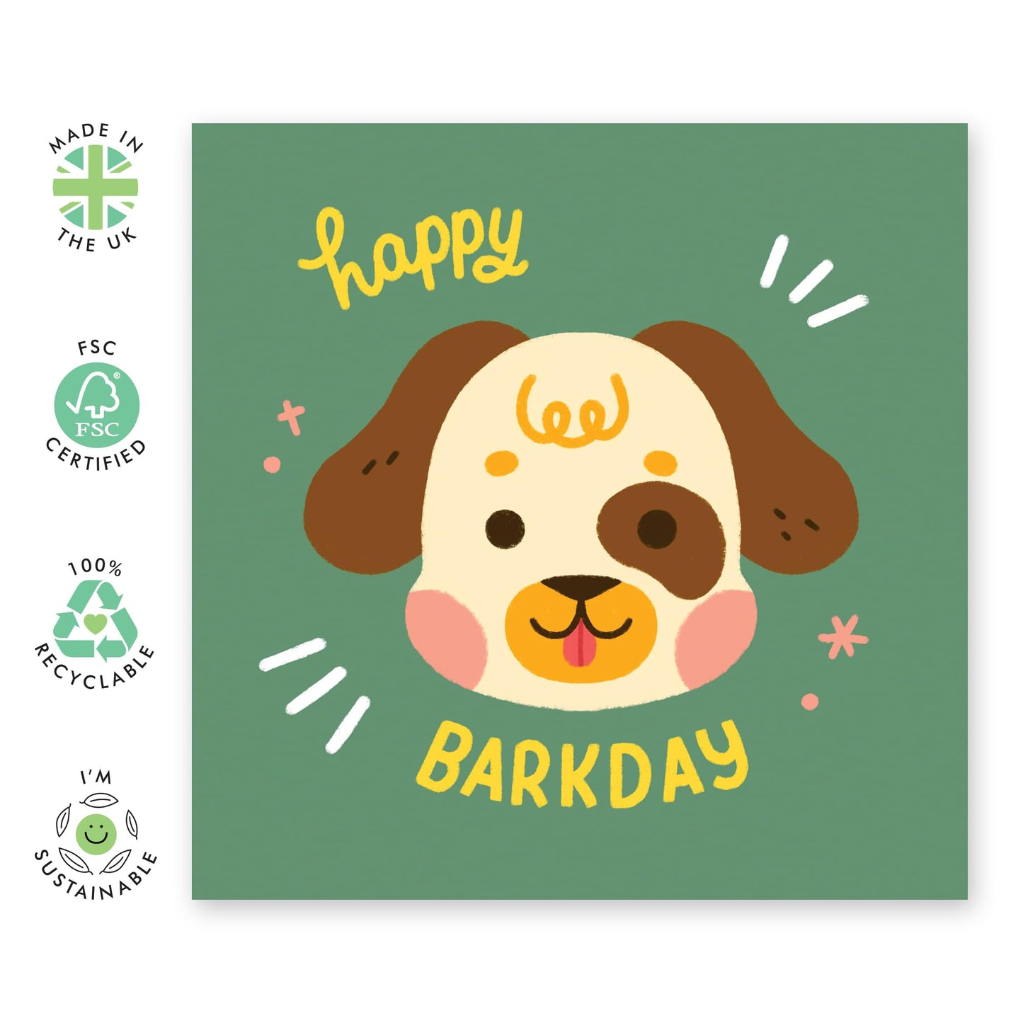 Greeting Card For Fur Parents - Barkday - Birthday Card For Dog Mum And Dad - Dog Birthday Card - Comes With Stickers By Central 23