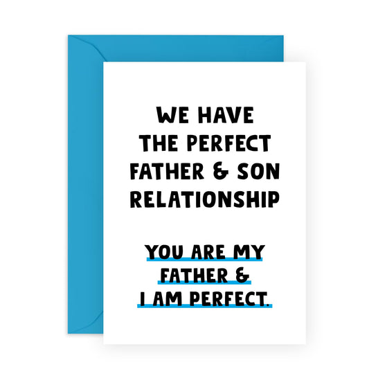 Dad Birthday Card - Father & Son Relationship - Cheeky Birthday Cards For Men - Father's Day Card From Son - Gifts For Him - Comes With Stickers - By Central 23