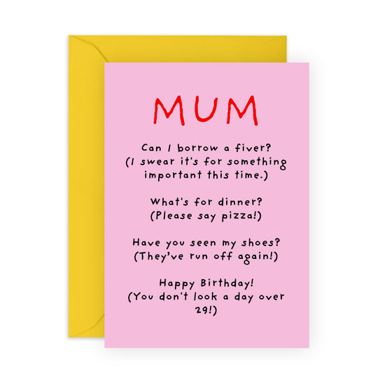 Happy Birthday Card for Mum - Funny Greeting Cards For Her - Mothers Day Card for Mama, Ma, Mam, Mummy, Women form Family, Son, Daughter - Conversations With Mum - Comes With Stickers