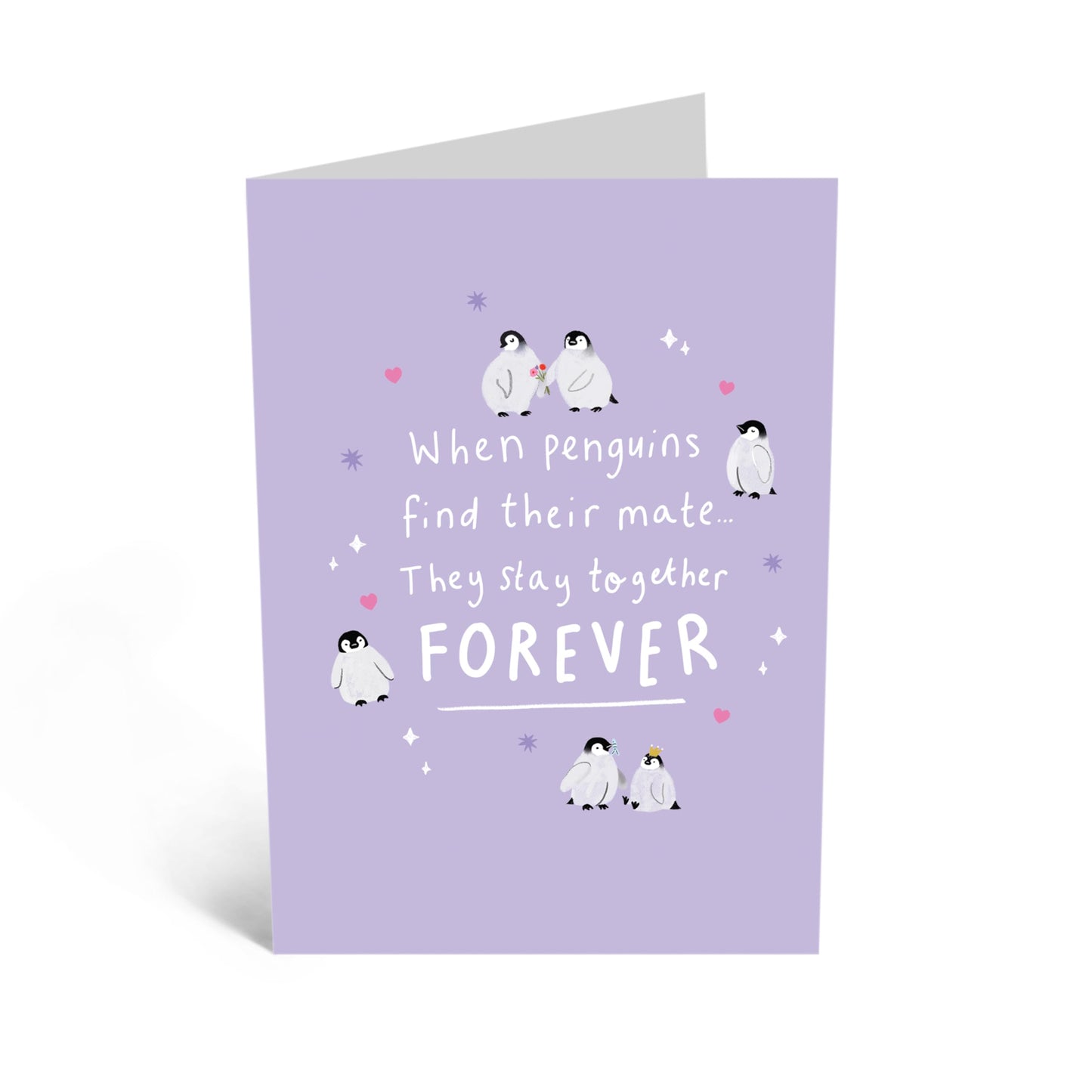 Lovely Greeting Card - 'PENGUIN COUPLES CUTE' - Perfect for Celebrating Love with a Sweet and Playful Touch - Ideal for Couples Who Appreciate an Endearing Message - Comes With Stickers By Central 23