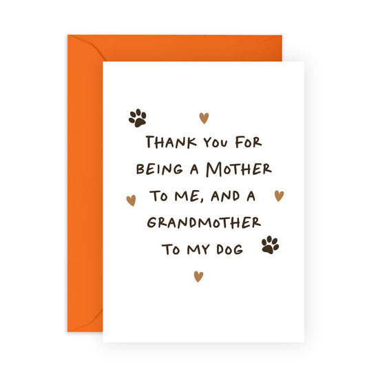 Mum Birthday Card For Her - Grandmother To My Dog 2 - Pet Owners - Greeting Cards For Fur Parents - Cheeky Greeting Cards For Grandmum Mother Mummy - Comes With Fun Stickers By Central 23
