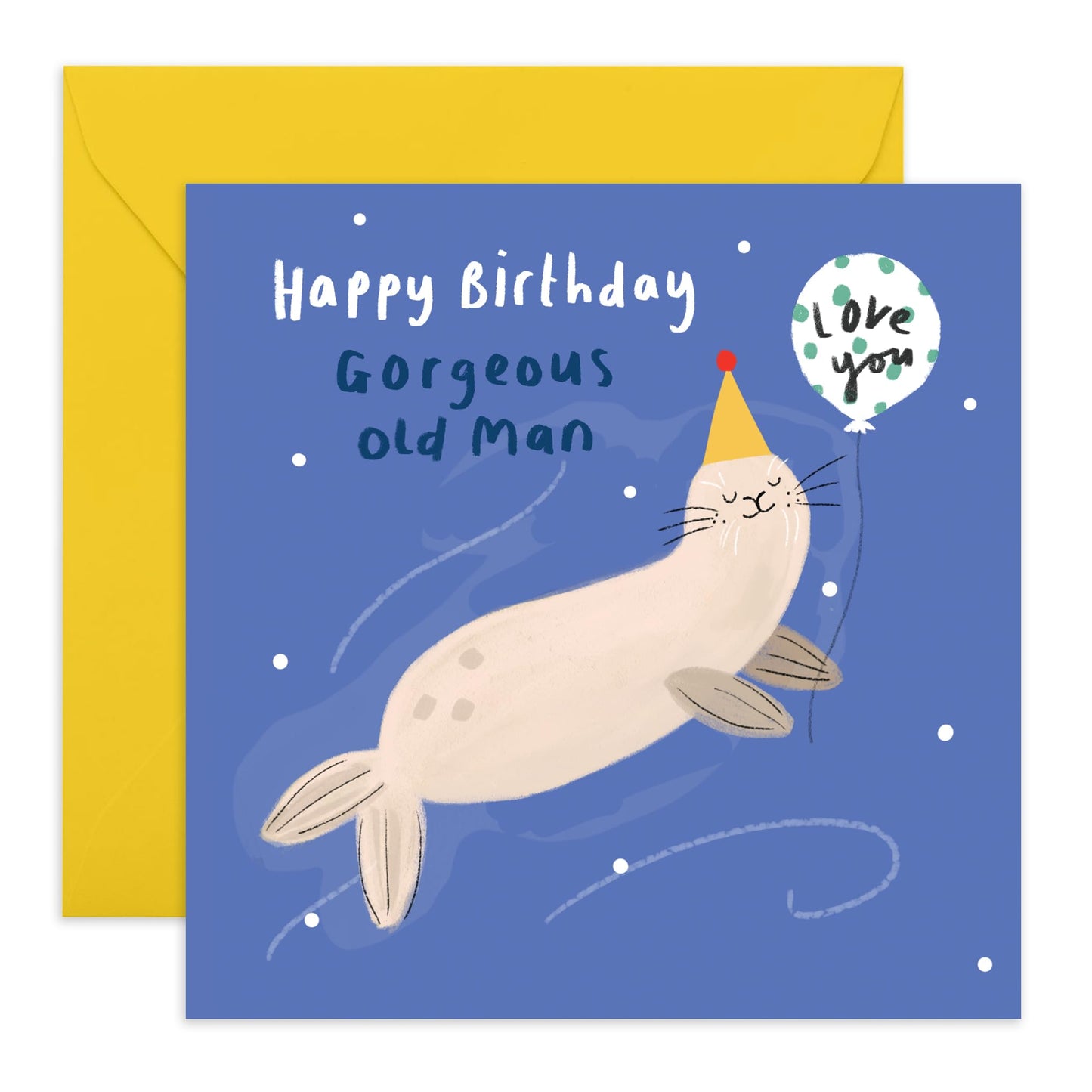 Birthday Greeting Card - 'SEAL HBD' - Perfect for Celebrating with a Cute Seal-Themed Design and Cheerful Twist - Ideal for adding Adorableness to Any Birthday - Comes With Stickers By Central 23