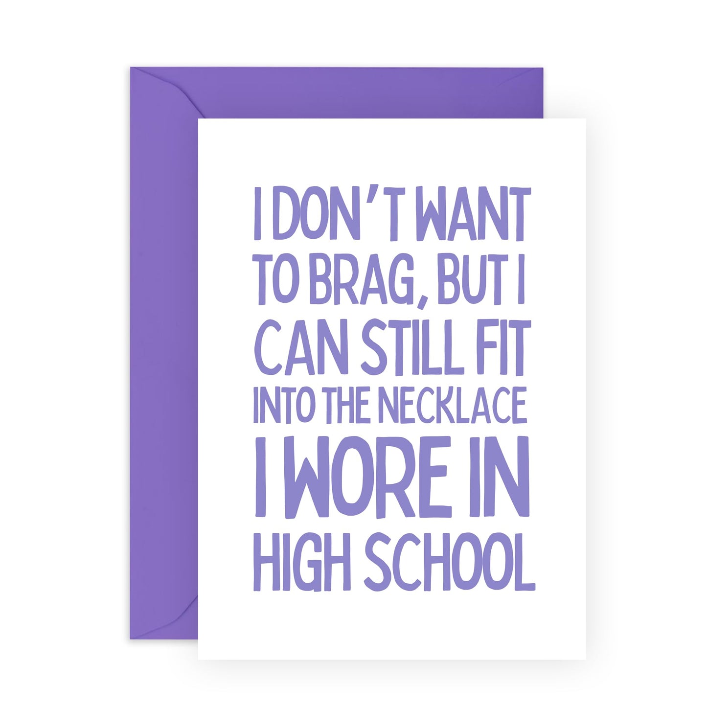 Friend Birthday Cards For Women - Necklace I Wore In High School - Funny Greeting Cards For Sister Mum Friends - Gifts For Her - Comes With Stickers And Envelope - By Central 23