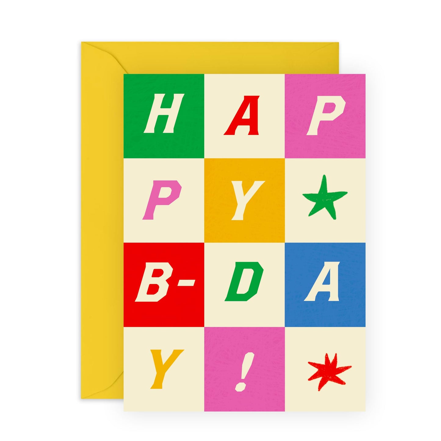 Cute Birthday Cards For Women - Happy Birthday Check Board - Female Birthday Gifts - Gifts For Sister Friend Mum Ladies - Comes With Stickers And Envelope - By Central 23