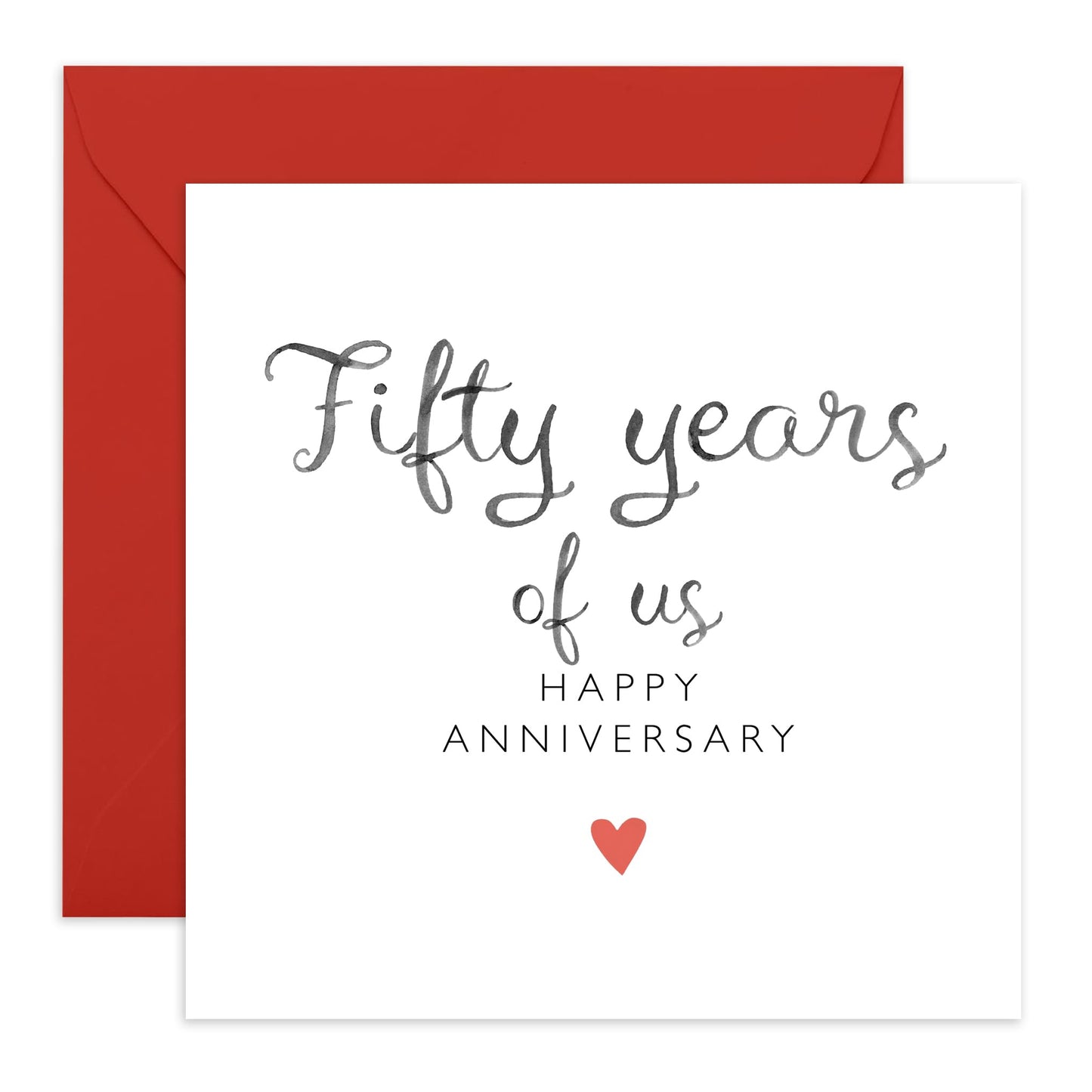 Amazing 50th Wedding Anniversary Card - 'Fifty Years Of Us' - Gifts for Wife, Husband, Spouse, Honey, Lovebug, Darling, Other Half - 50 Years And Going Strong - Comes with Fun Stickers