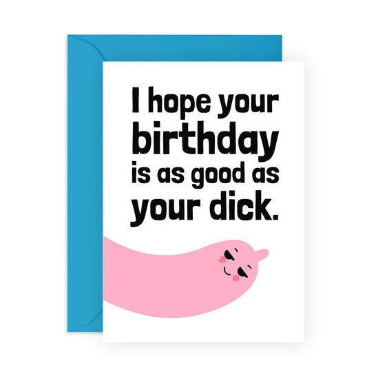 Husband Birthday Card From Wife - As Good As Your D*ck - Naughty Greeting Cards For Men - Boyfriend Birthday Card - Gifts For Partner Fiance - Comes With Stickers - By Central 23