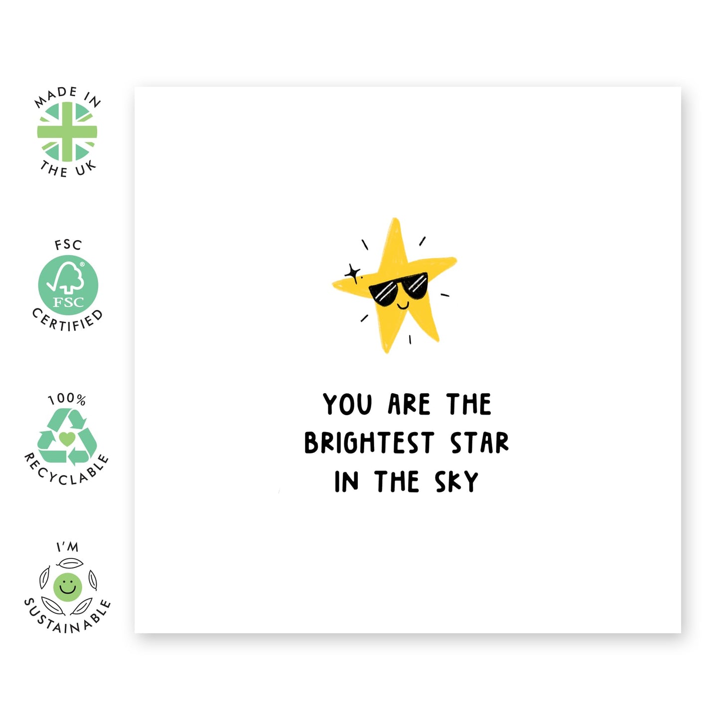 Well Done Card For Men Women - Brightest Star In The Sky - Congratulations Card For New Job Promotion - Graduation Card For Daughter Son - Good Job Greeting Cards - Comes With Stickers - By Central 23