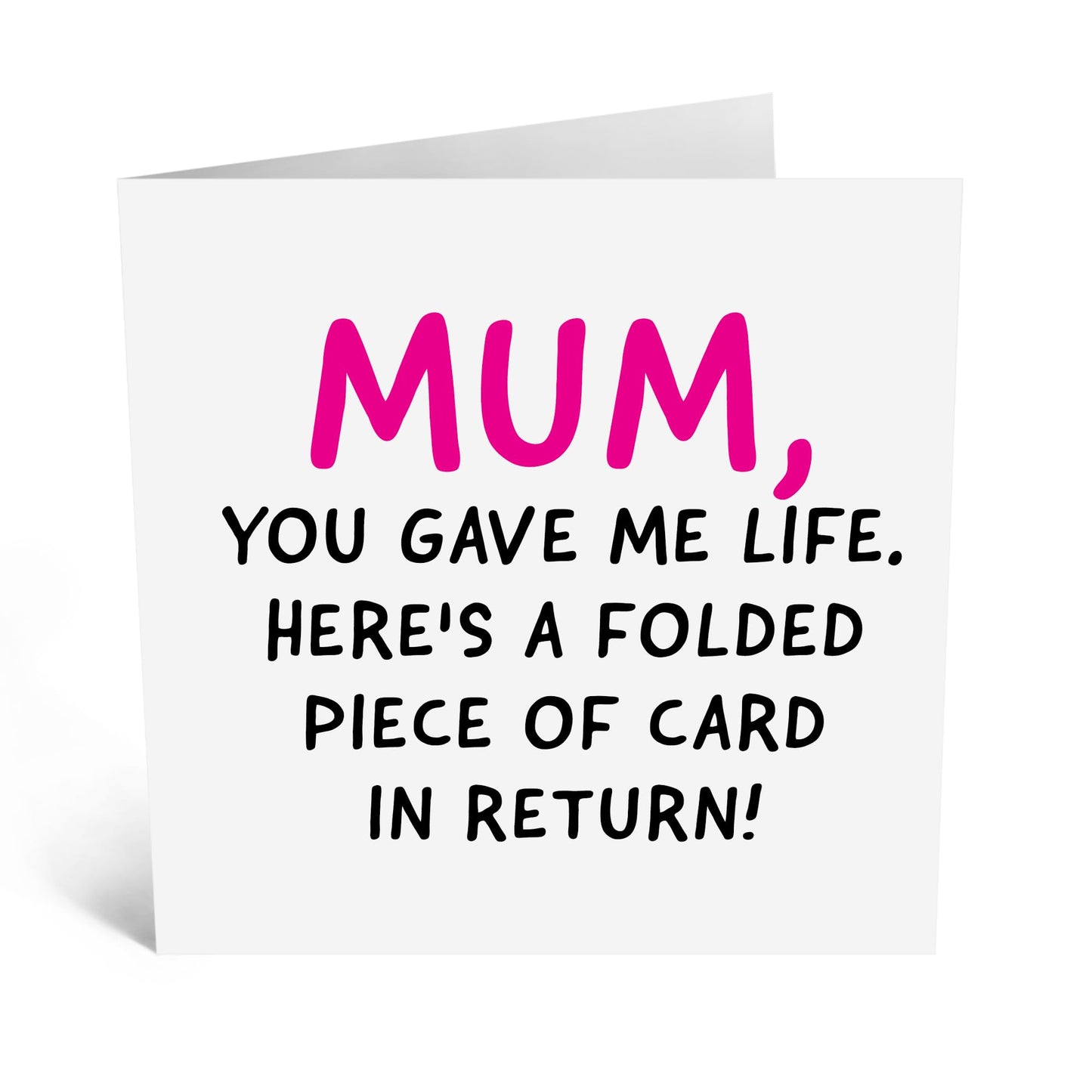 Sweet Mum Thank You and Birthday Card - 'You Gave Me Life' - Appreciation Gifts for Her Mummy, Mam, Ma from Son, Daughter, Kids - Mothers Day Message & Gift For Mama - Comes with Cute Stickers