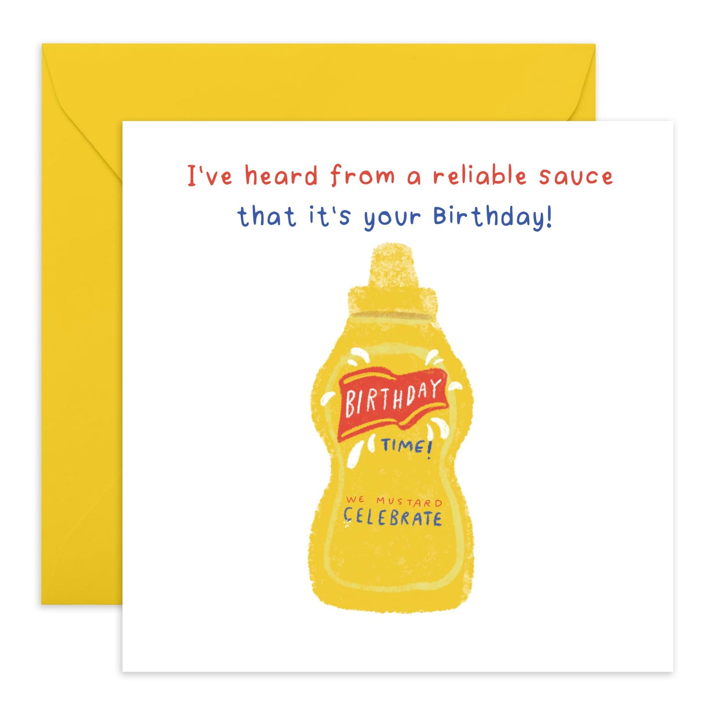 Funny Mustard Birthday Card Joke - 'Reliable Sauces' - Gifts for Friends, Bruv, Mates, Colleagues, Co-workers, Him, Her, Bestie, BFF, Cousin - Hotdogs - Comes with Fun Stickers
