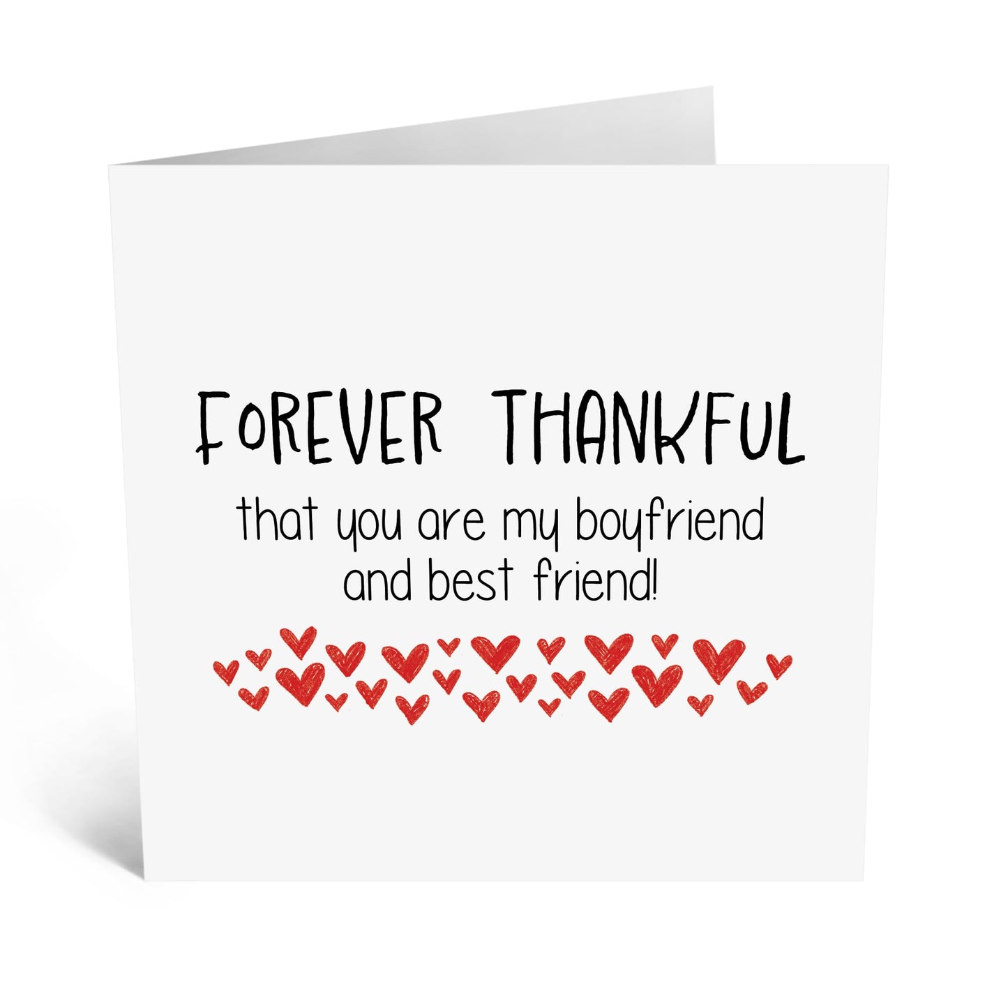 Greeting Card - FOREVER THANKFUL BOYFRIEND - Perfect for Expressing Deep Gratitude & Love - Ideal for Showing Appreciation to Your Boyfriend on Any Special Occasion - Comes With Stickers By Central 23
