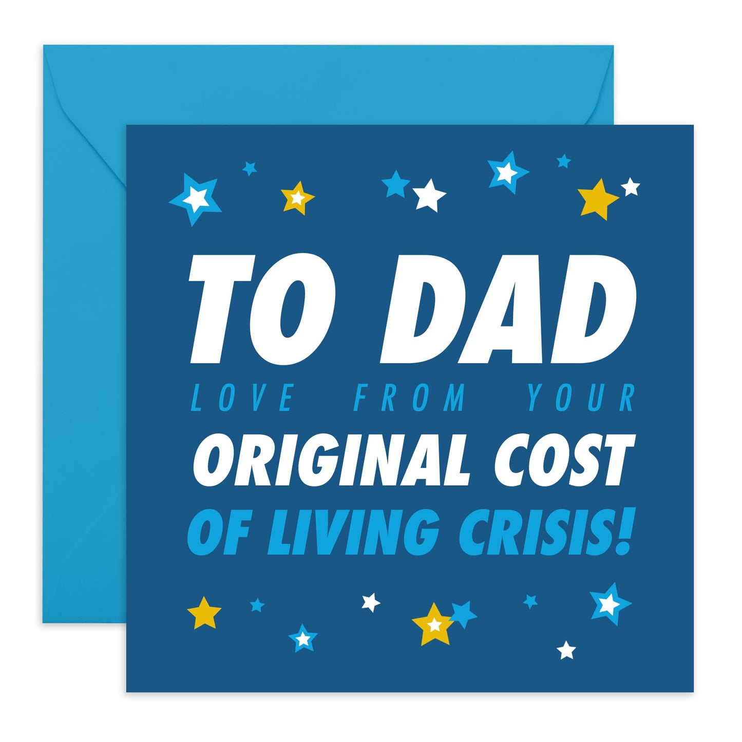 Central 23 Funny Greeting Card - 'DAD THE COST OF LIVING' - For Dads Daddy's Father - Gift for Father’s Day or Any Occasion - Show Appreciation with a Witty Twist - Comes with Stickers