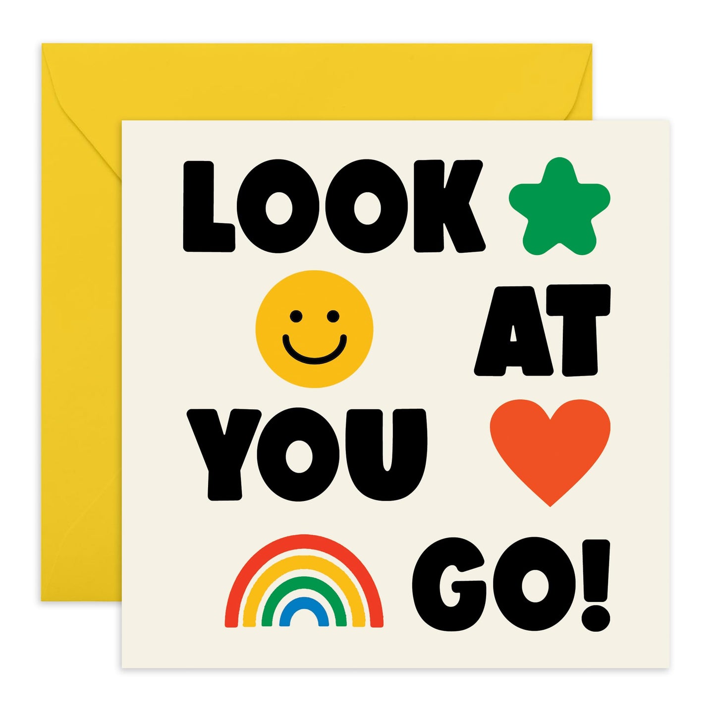 Congratulations Card - Look At You Go - New Job Retirement - Congrats On You New Home Card - Passed Driving Test Card - Affirmation Gifts For Women Him Her - Comes With Fun Stickers By Central 23