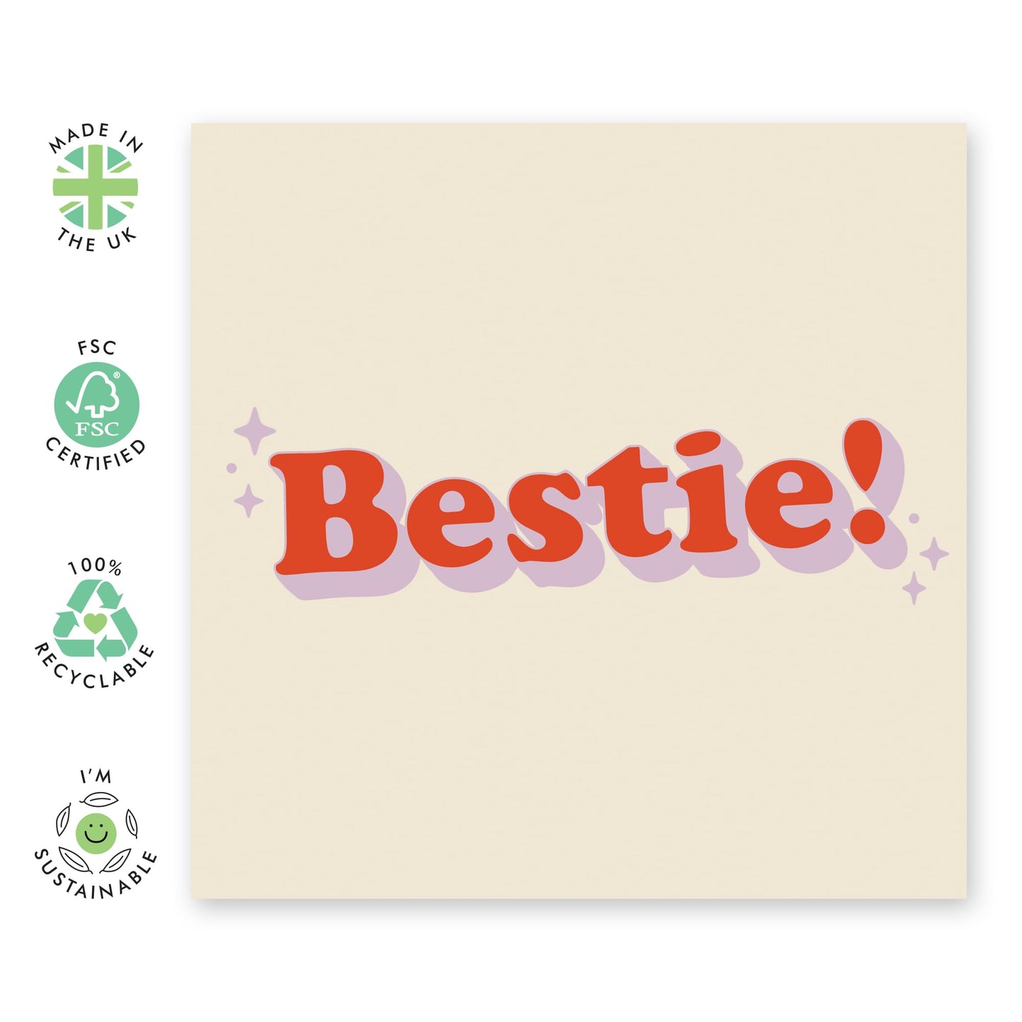 Birthday Card For Him Her - Bestie - Birthday Cards For Friend Bestfriend - Gifts For Men Women - For Brother Sister - From Friend Bff - Comes With Stickers By Central 23