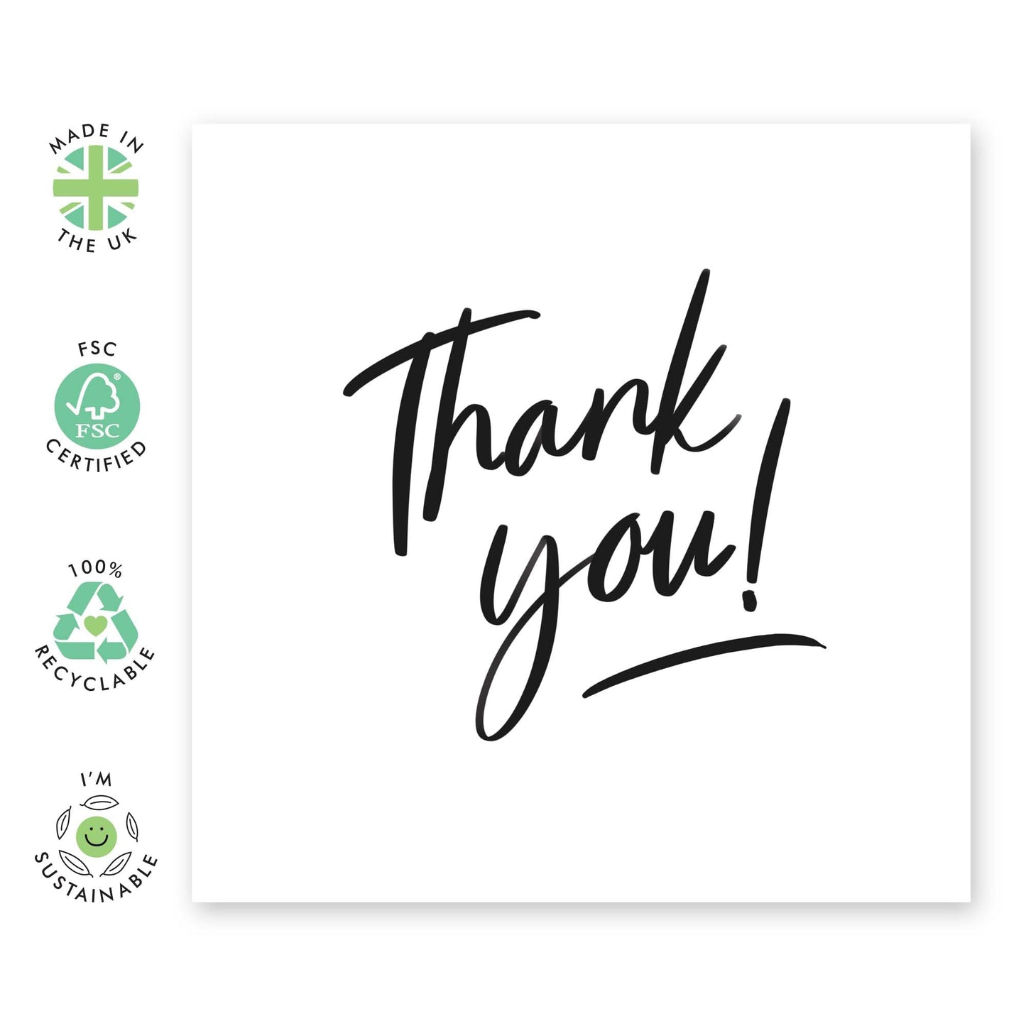 Thank You Cards For Men Women - Friendship Gifts - Thank You Greeting Cards For Mum Dad Nan Grandad - Appreciation Thankyou Cards For Mothers Day Fathers Day - Comes With Stickers - By Central 23