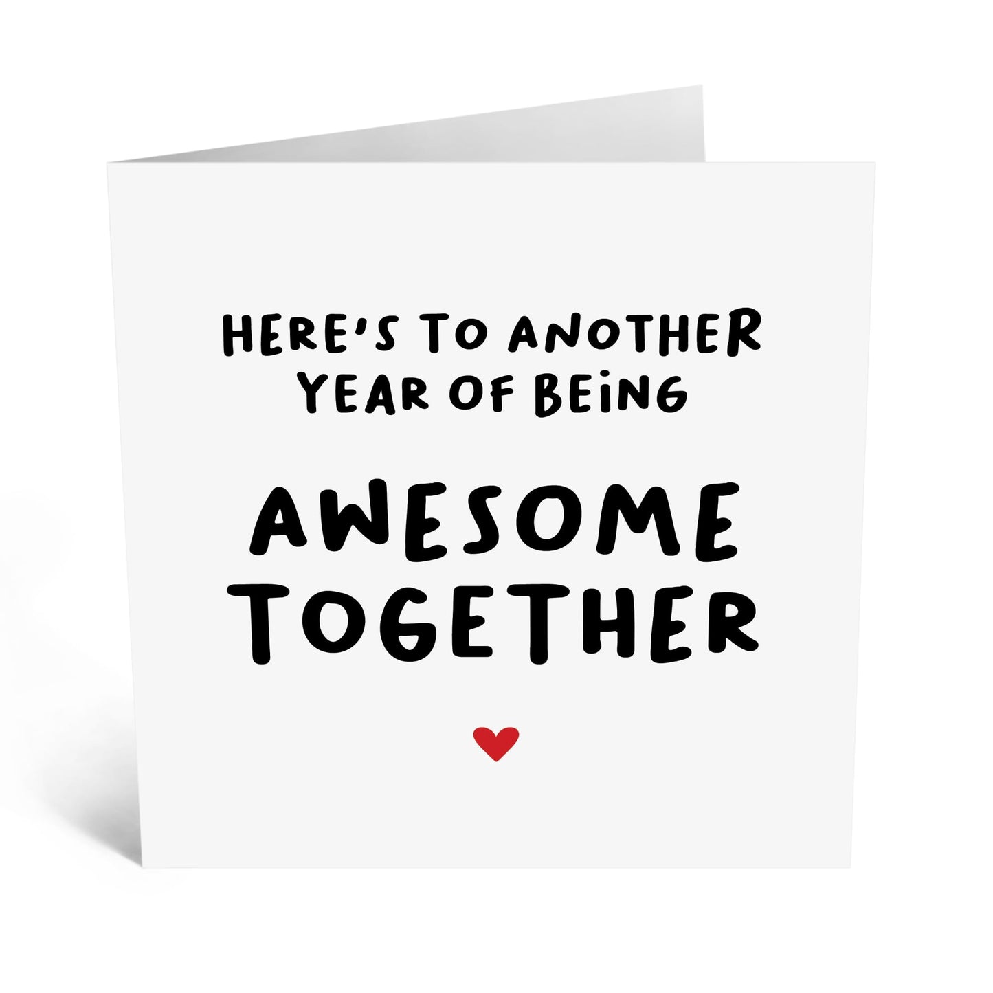 Anniversary Greeting Card - 'ANOTHER YEAR OF AWESOME' - Perfect for Celebrating Anniversaries - Ideal for Adding a Touch of Joy and Appreciation to Your Special Day - Comes With Stickers By Central 23