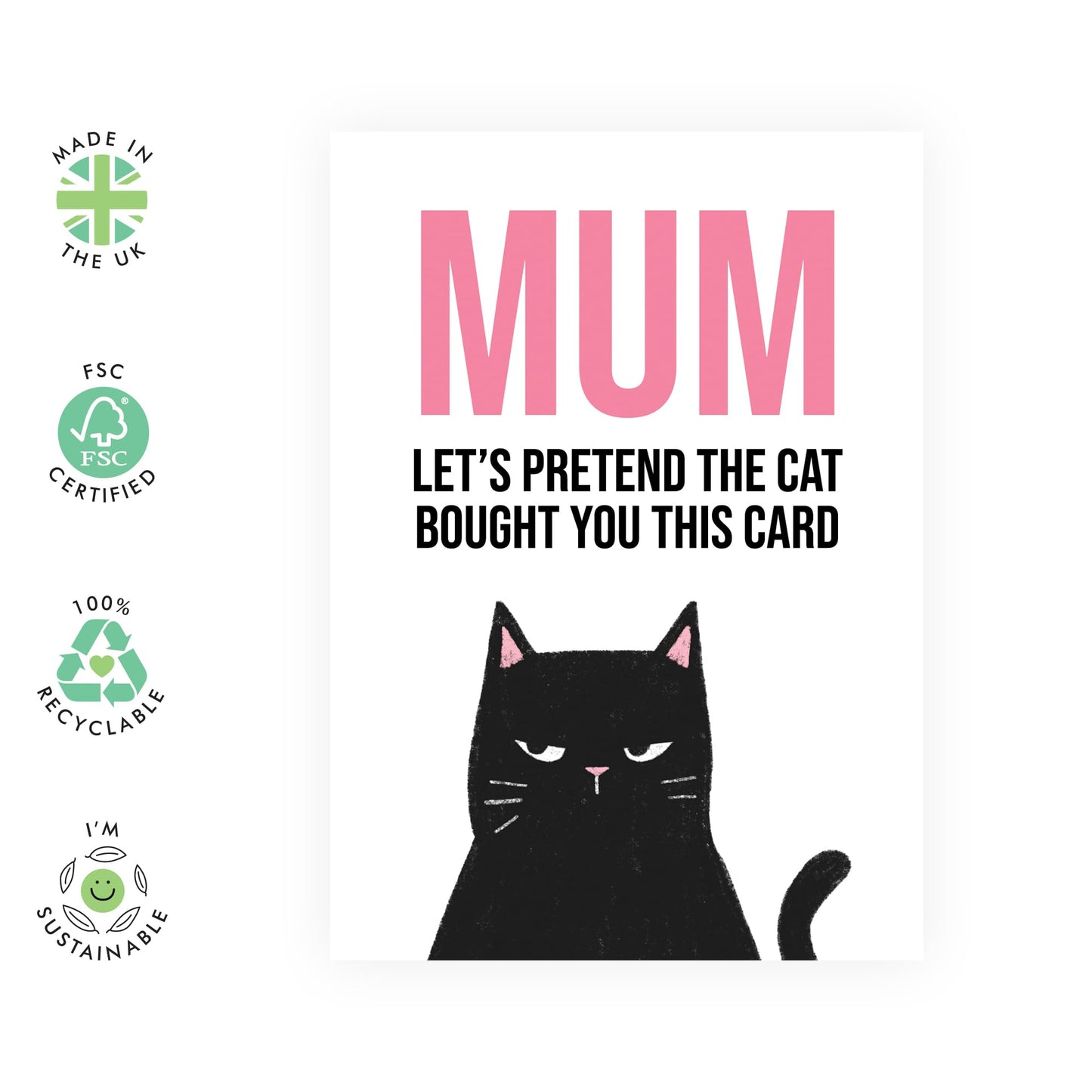 Funny Birthday Cards For Mum - Cat Brought You - Mother's Day Card For Women, Her, Mama, Mummy, Mama. - Hilarious Gifts from Daughter Son - Mothers Day Card - Comes With Stickers And Envelope
