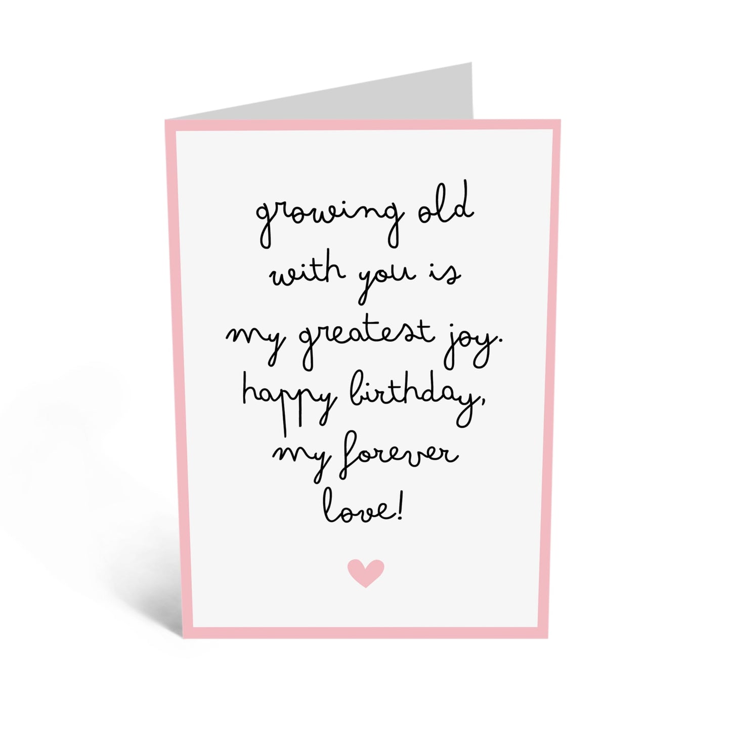 Happy Birthday Card For Him - My Forever Love - Sweet Birthday Cards For Men Women - Bday Greeting Cards For Wife Husband Girlfriend Boyfriend Couple - Comes With Stickers - By Central 23