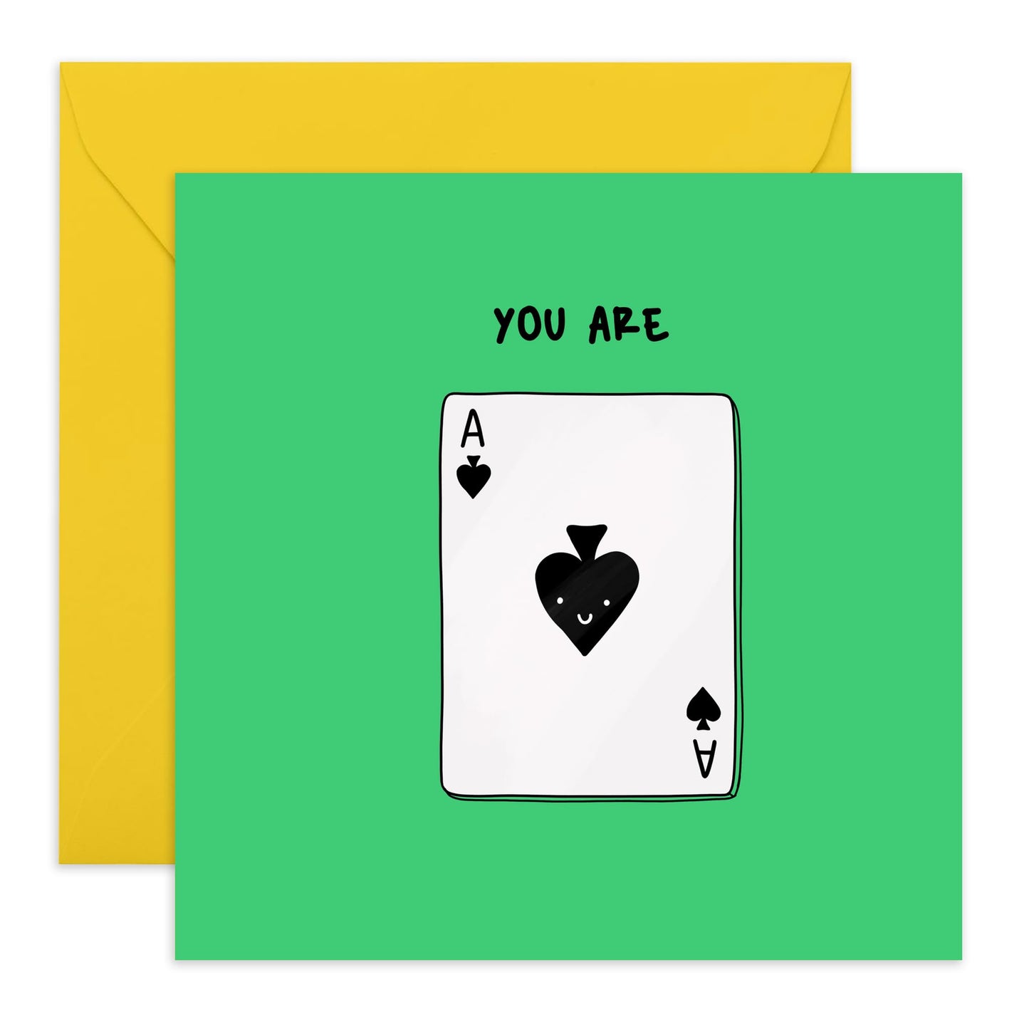 Quirky Greeting Card - 'YOU ARE ACE' - Perfect for Adding a Fun and Uplifting Touch to Any Occasion - Ideal for Him Her Friends, Family, Colleagues, Brother, Sister - Comes With Stickers By Central 23