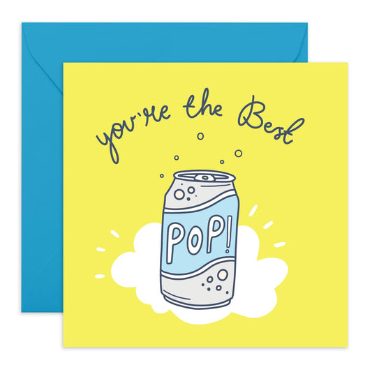 Birthday Card For Daddy - You're The Best Pop! - Fathers Day Card From Daughter - For Thank You Dad Card - Sweet Gift For Him Men Papa - Comes With Stickers By Central 23