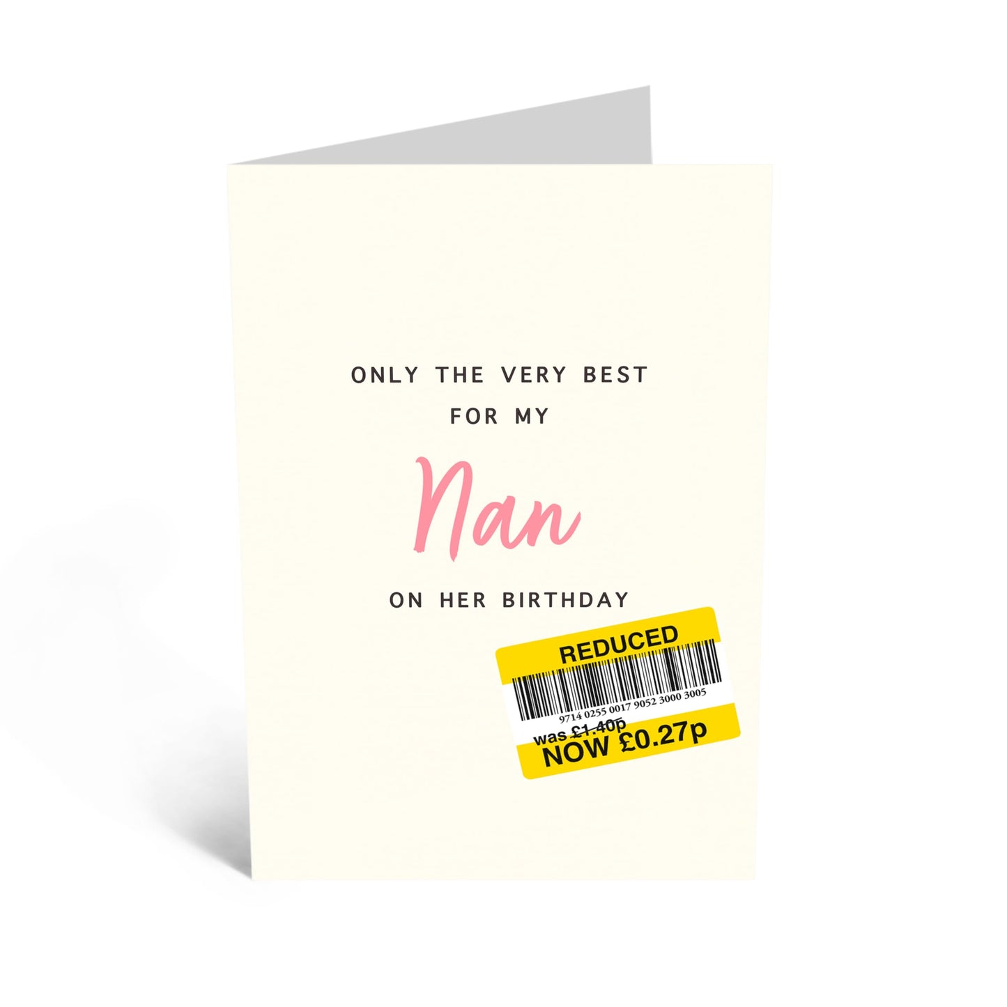 Greeting Card - 'Only the Very Best for My Nan' - For Your Grandmother - Heartfelt Design - Ideal for Expressing Love and Appreciation - Perfect for Any Occasion - Comes with Stickers by Central 23