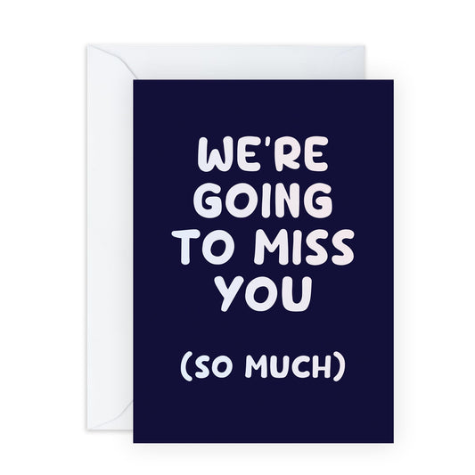 Goodbye Card - Leaving Cards For Colleagues - We're Going To Miss You - Good Luck Happy Retirement Card For Women Men - Bon Voyage Card - Coworker Leaving Gifts - Comes With Stickers By Central 23