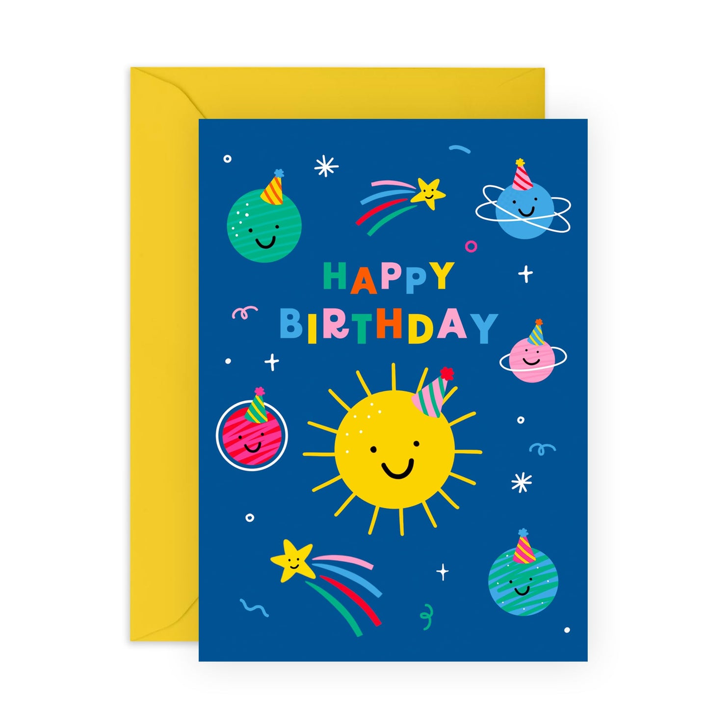 Kids Birthday Cards - Space Birthday - Birthday Card Boys Girls - Birthday Gift For Son Daughter Niece Nephew - Gift From Mum Dad - Baby Milestone Cards - Comes With Stickers By Central 23