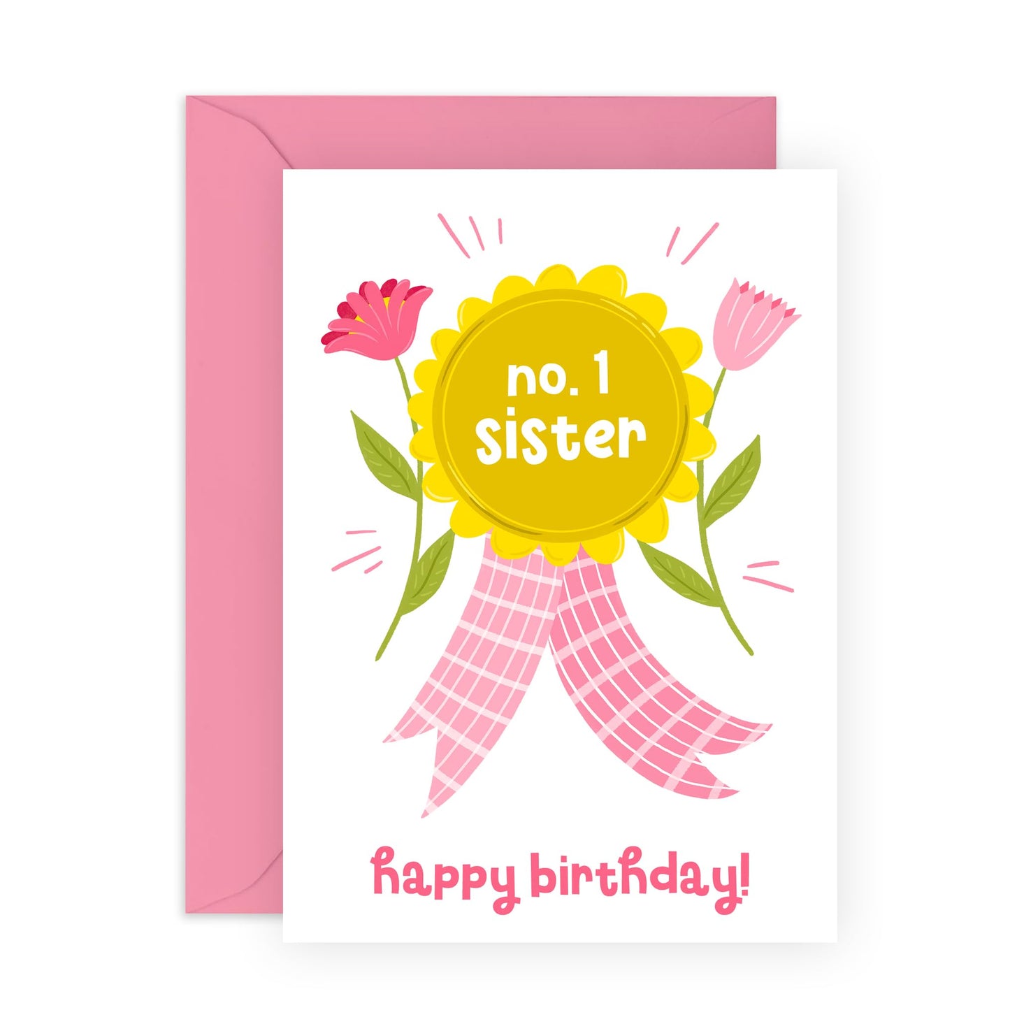 Birthday Cards For Sister - No.1 Sister - Cheeky Greeting Cards For Her - Sister Birthday Card - Gifts For Her Female Ladies - From Bestie Bestfriend Brother - Comes With Stickers By Central 23