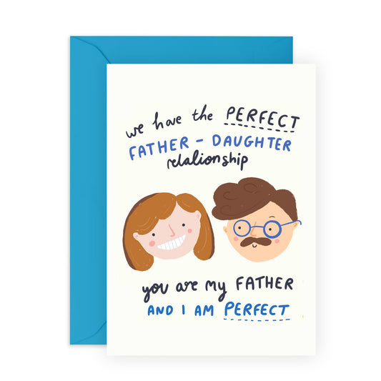 Funny Birthday Card For Dad From Daughter - Perfect Father Daughter Relationship - Father's Day Card For Dad - Gifts For Men Father Papa Pop Daddy - Comes With Fun Stickers By Central 23