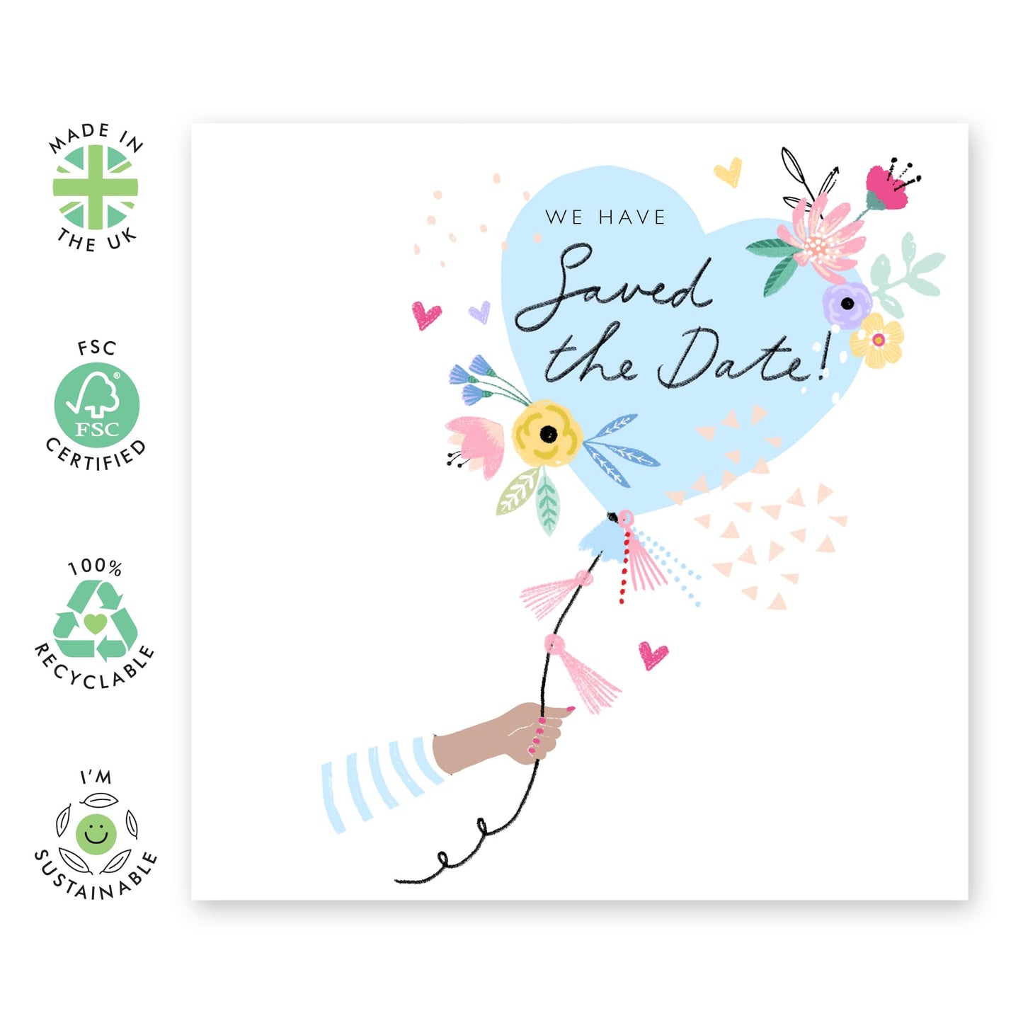 Wedding Guest Rsvp Reply Card - Blue Save The Date Balloon - Wedding Reply Card From Guest - Wedding Invitation Acceptance Response - From Entourage - Comes With Fun Stickers By Central 23
