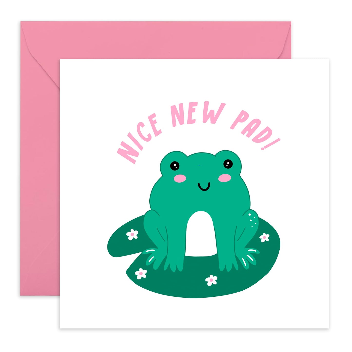 Congratulations Card On Your New Home - 'Nice New Pad' - Gifts for Friend, Family, Colleague, New Neighbours - Lilypad - Comes with Fun Stickers