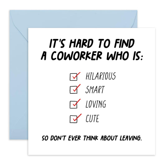 Coworker Birthday Card - Employment Anniversary Cards For Colleagues - Leaving Cards For Colleagues - Funny Greeting Cards For Boss Employer Work Friends - Comes With Fun Stickers By Central 23