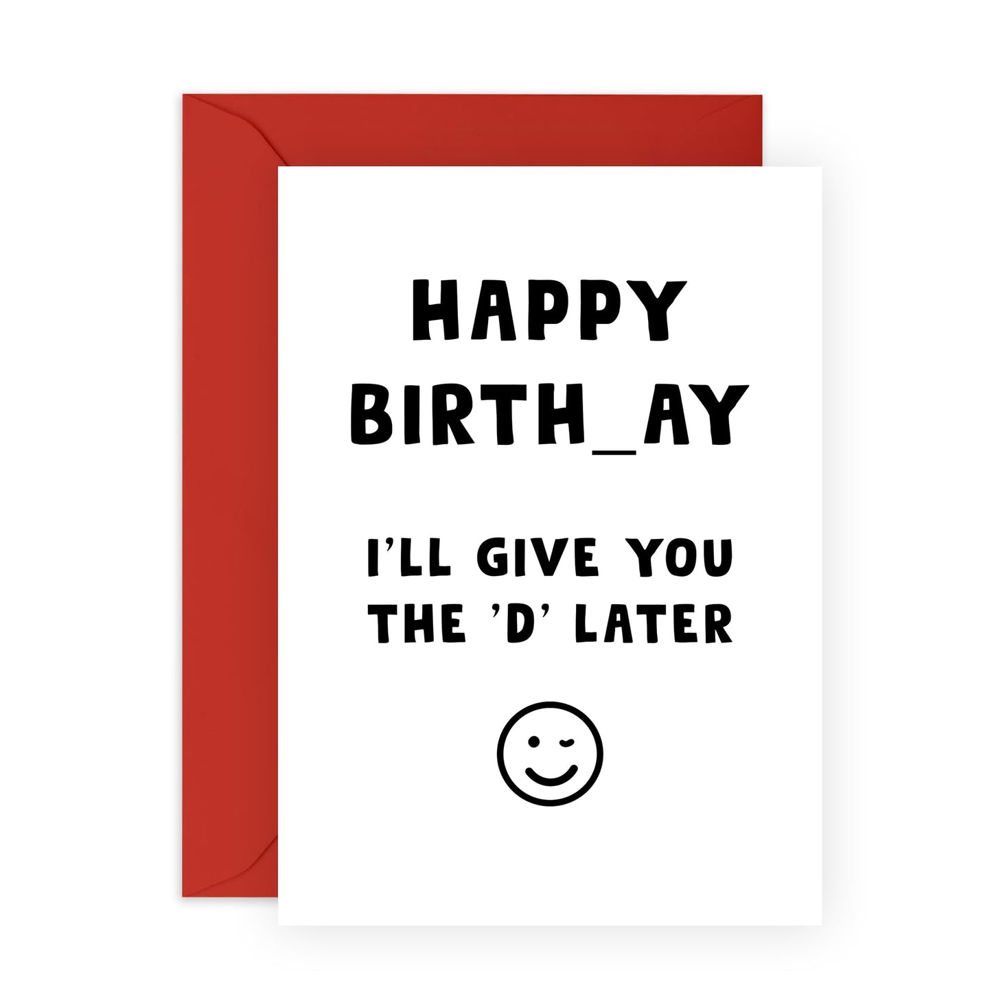 Wife Birthday Card From Husband - I'll Give You The D Later - Happy Birthday Cards For Girlfriend Fiance - Funny Gifts For Women - Comes With Stickers By Central 23