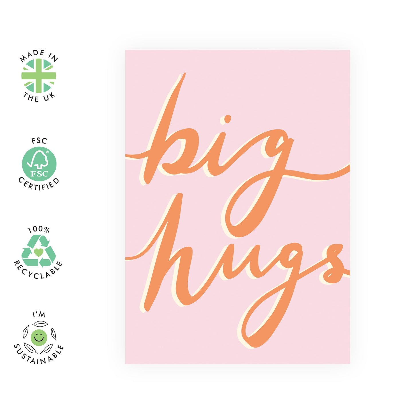 Sorry Your Leaving Cards - Big Hugs - Sympathy Cards Thinking Of You - Emotional Support Gift For Women Men - Bereavement Cards - Get Well Soon Surgery Cancer - Comes With Fun Stickers By Central 23