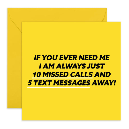 Funny Birthday Card For Mum Dad - Missed Calls And Texts Away - Gifts for Mummy, Ma, Daddy, Pops, Parents, Him, Her, Grandma, Nan from Son or Daughter - Mothers Day Card -Comes With Fun Stickers