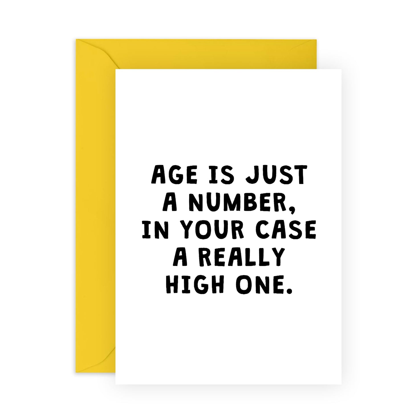 Happy Birthday Card Men Women - Age Is Just A Number - Dad Birthday Cards - Birthday Greeting Cards For Grandad Brother Uncle Husband - Comes With Stickers - By Central 23