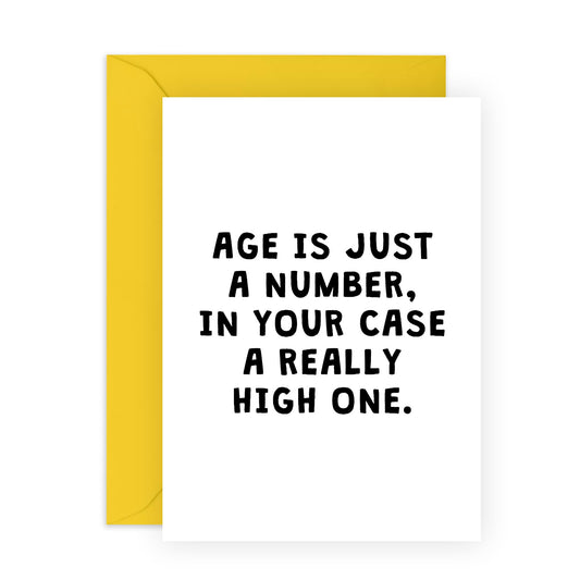 Happy Birthday Card Men Women - Age Is Just A Number - Dad Birthday Cards - Birthday Greeting Cards For Grandad Brother Uncle Husband - Comes With Stickers - By Central 23
