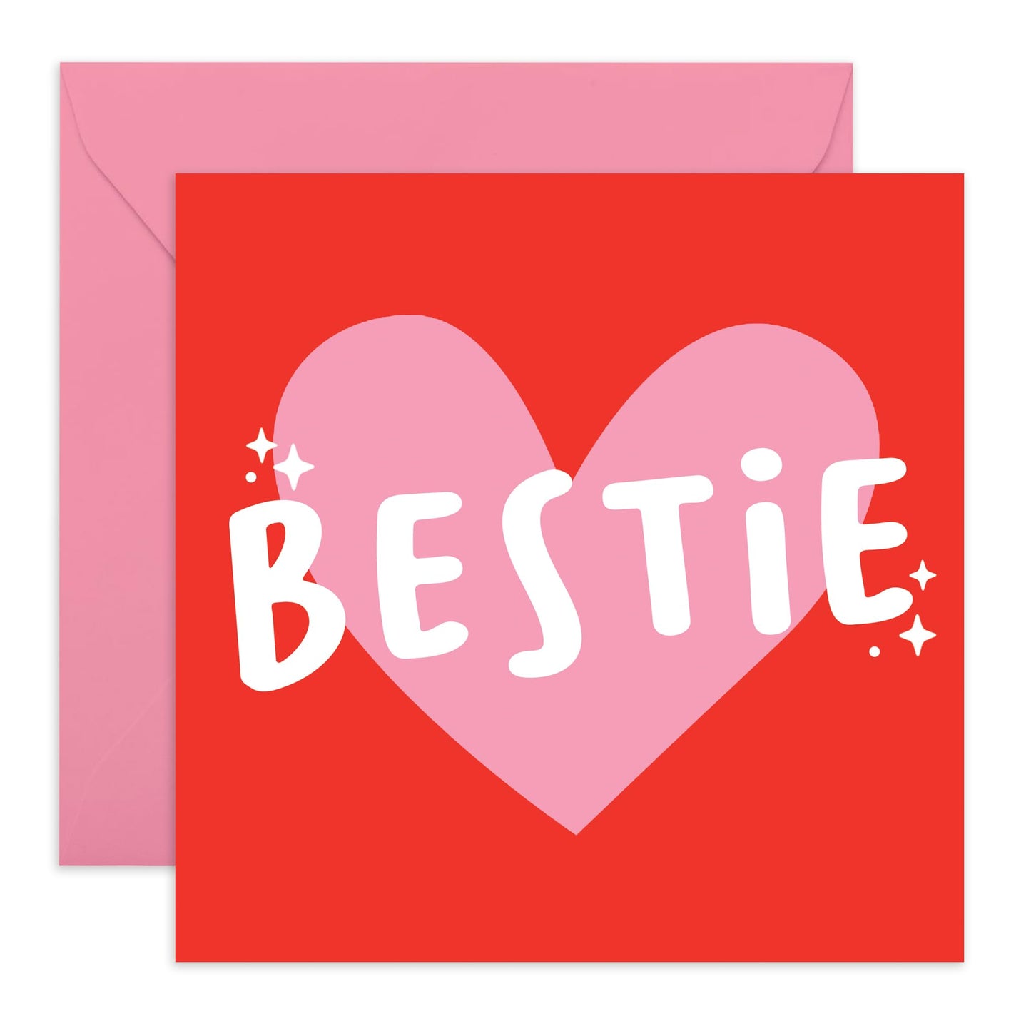 Birthday Cards For Friend Bestfriend - Bestie Heart - Birthday Card For Him Her - Gifts For Men Women - For Brother Sister - From Friend Bff - Comes With Stickers By Central 23