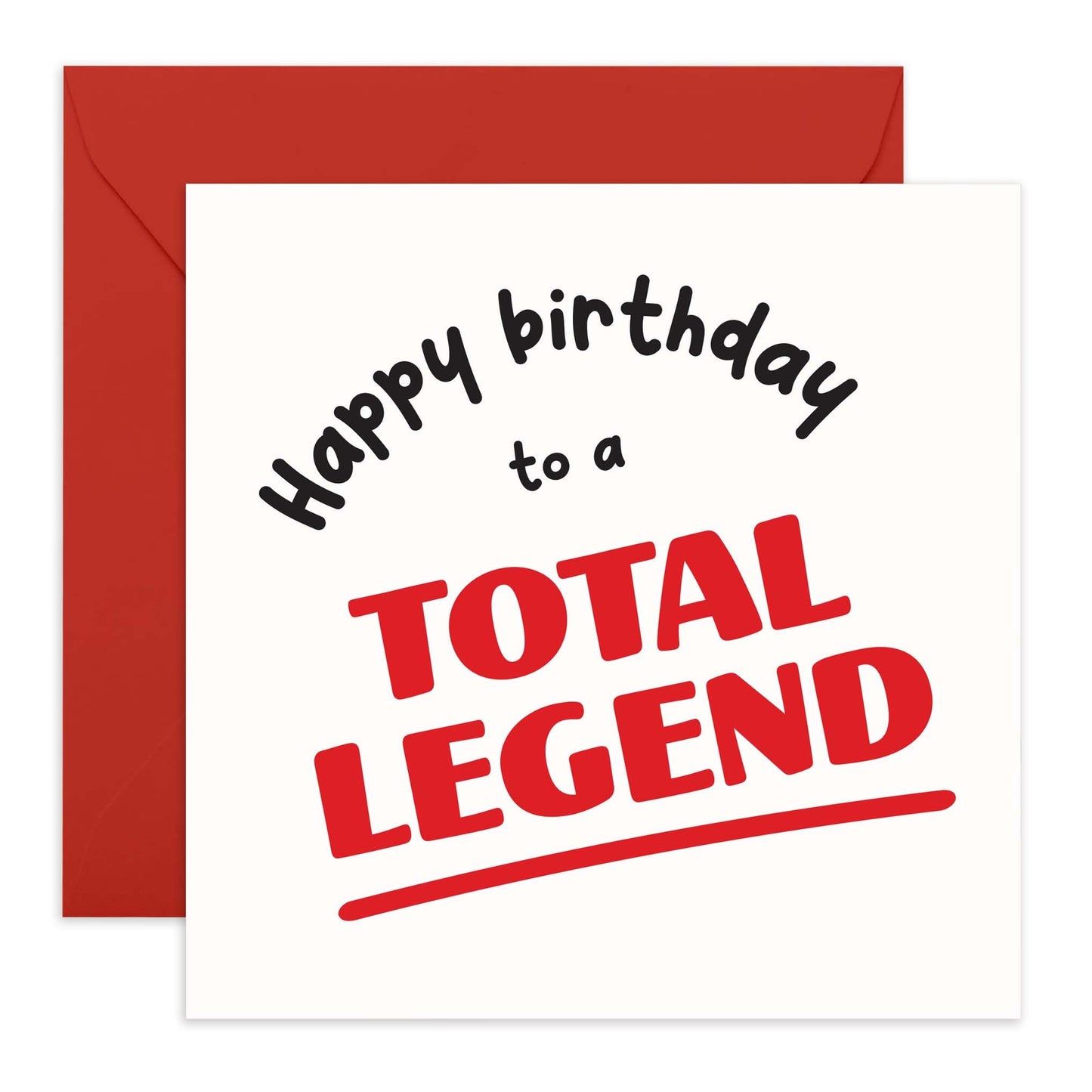 Happy Birthday Card For Dad Mum - Total Legend - Funny Birthday Cards For Men Women - Friend Birthday Card - Greeting Cards For Brother Sister Grandad Nan - Comes With Stickers - By Central 23